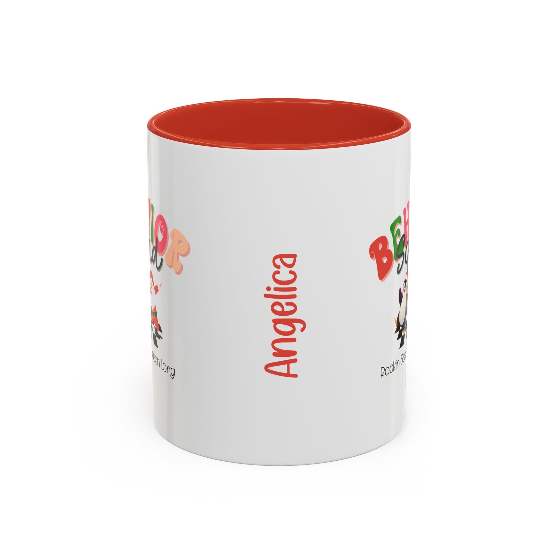 Personalized Behavior Squad Rockin’ Session All Season Long Accent Mug – Holiday ABA Coffee Cup for Therapists & Teams Affordable ABA Materials