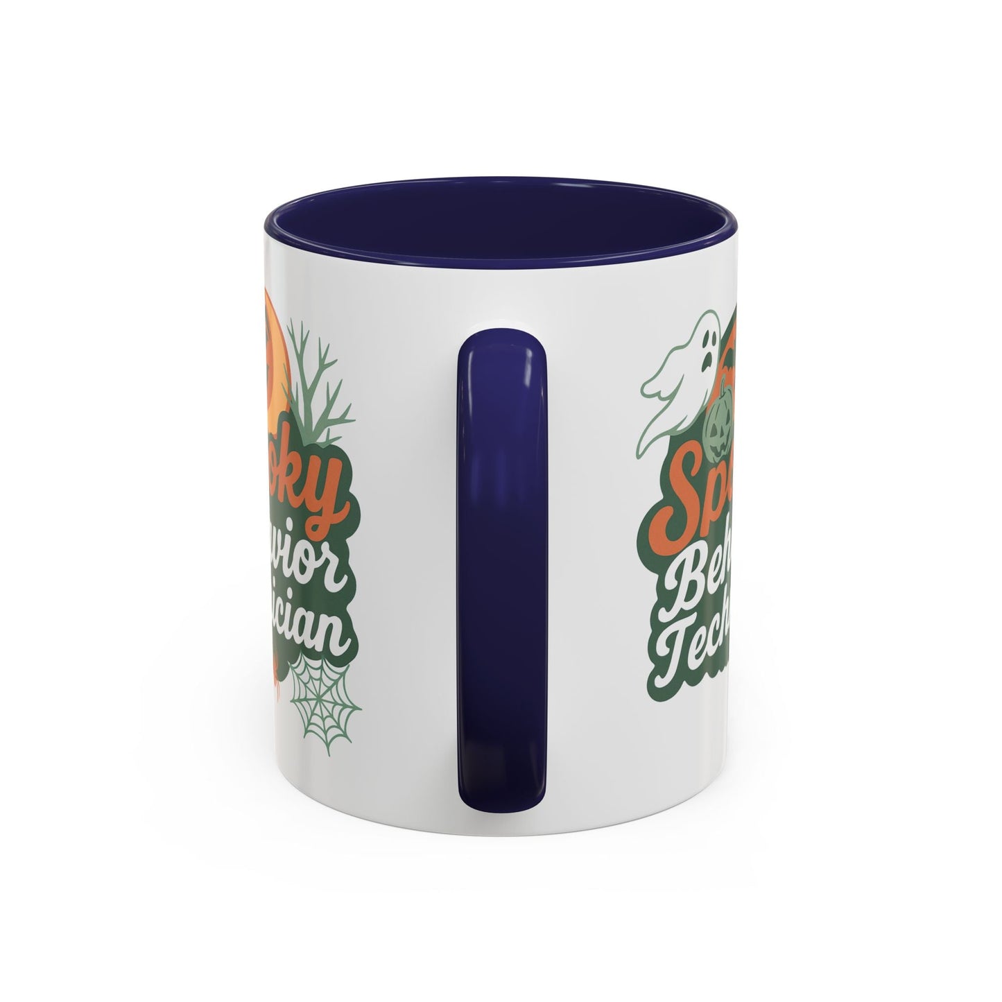 Personalized Spooky Behavior Technician Accent Mug – Custom Name Coffee Cup, 11oz & 15oz, 4 Colors Printify