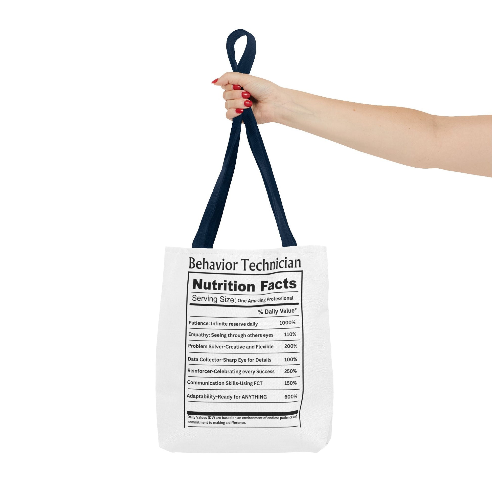 Behavior Technician Nutrition Facts Tote Bag Printify