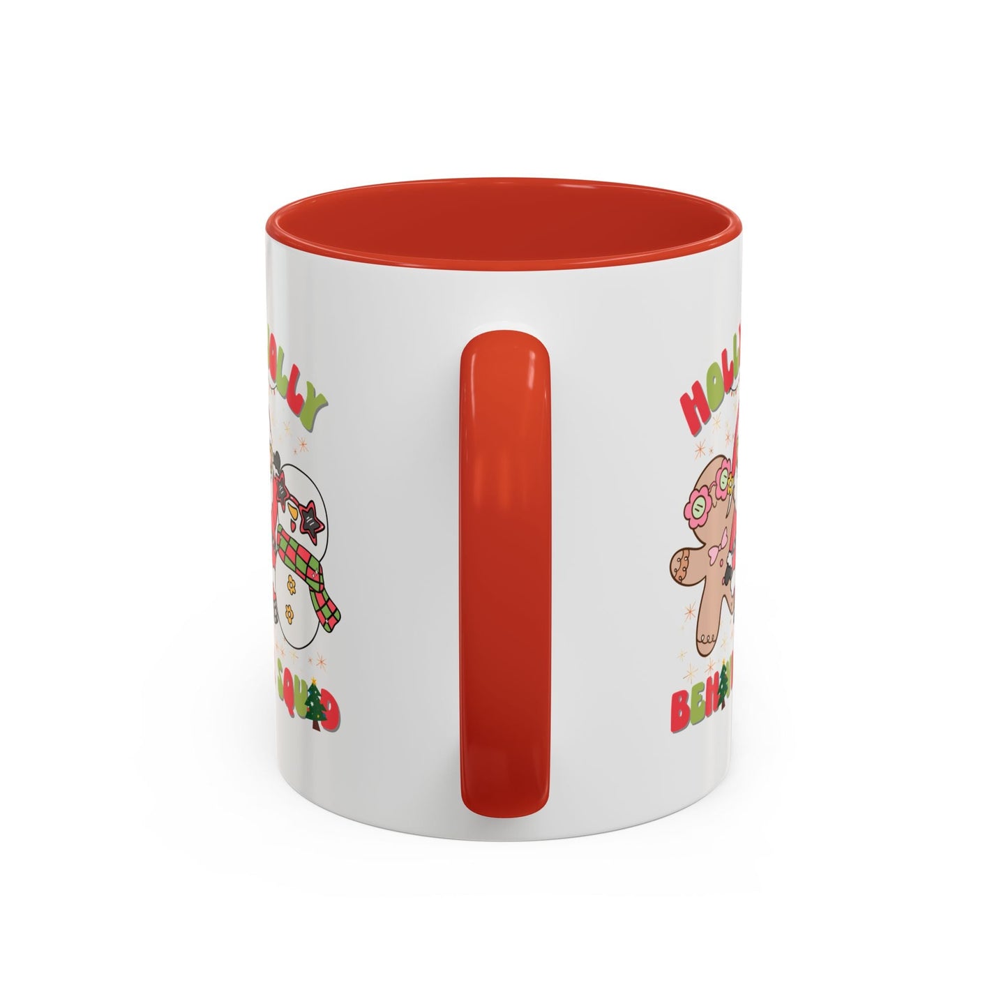 Personalized Holly Jolly Behavior Squad Accent Mug – Custom Holiday Gift for ABA Teams & Therapists Printify