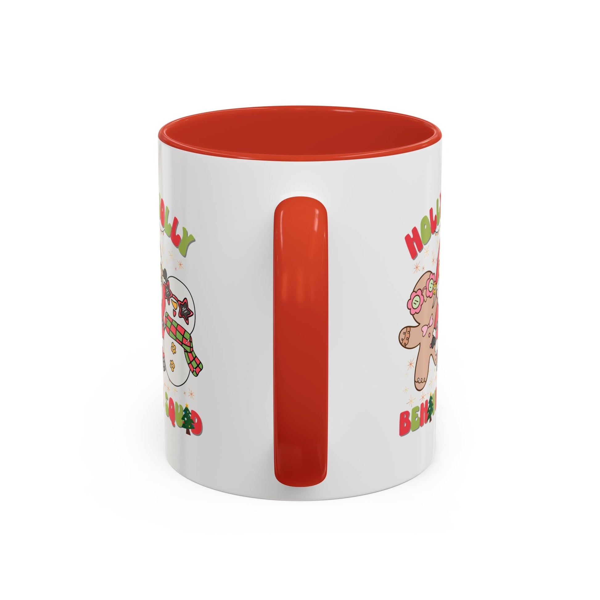 Personalized Holly Jolly Behavior Squad Accent Mug – Custom Holiday Gift for ABA Teams & Therapists Printify