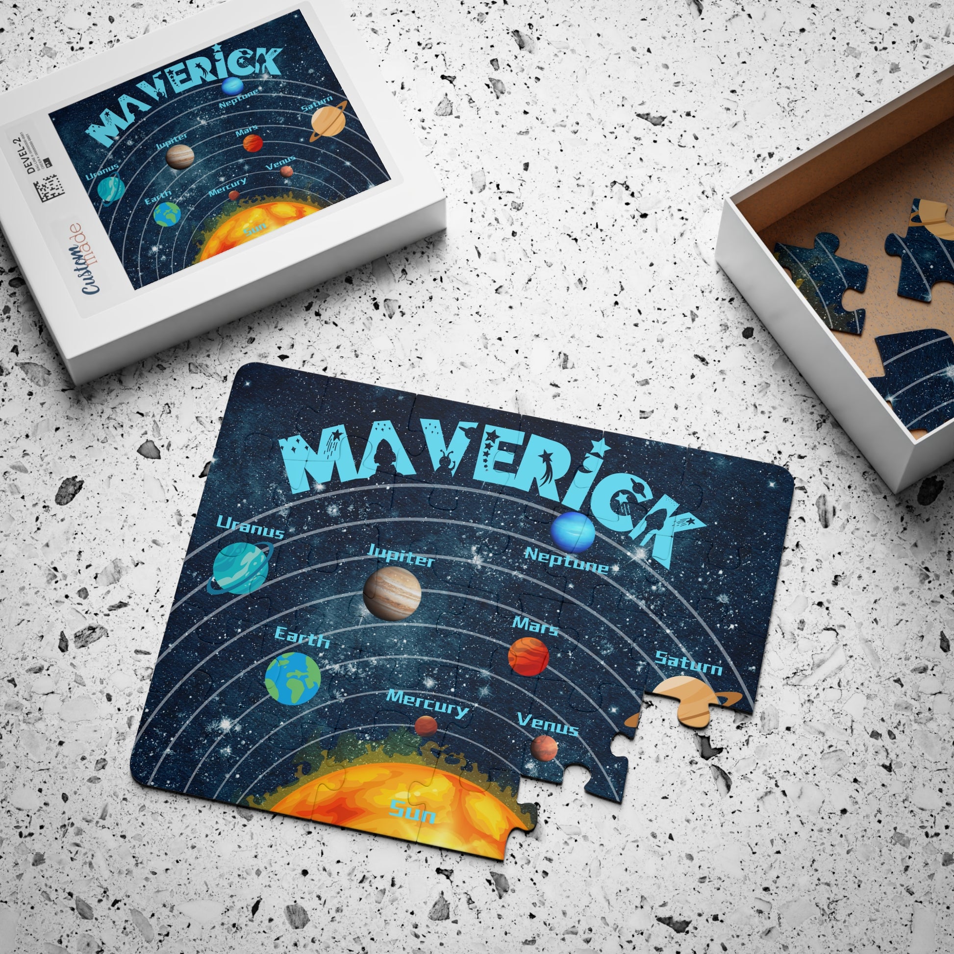 Personalized Solar System Puzzle – 30 Pieces Educational Toy for Kids Printify