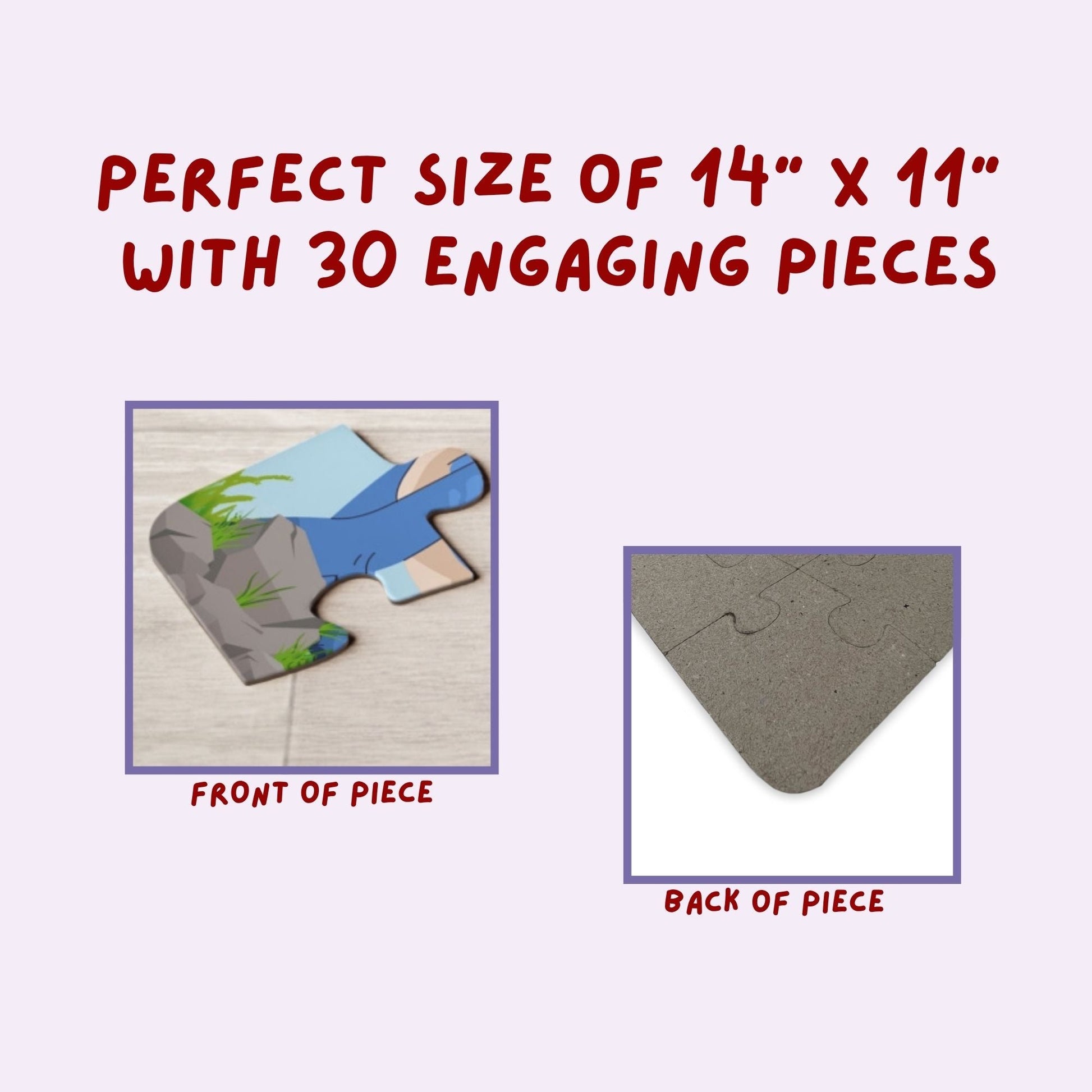 Personalized Dinosaur Jigsaw Puzzle – 30-Piece Jurassic Volcano Scene with T-Rex Printify