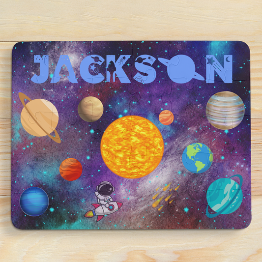 Personalized Kids' Space Puzzle Educational Gift for Child Affordable ABA Materials