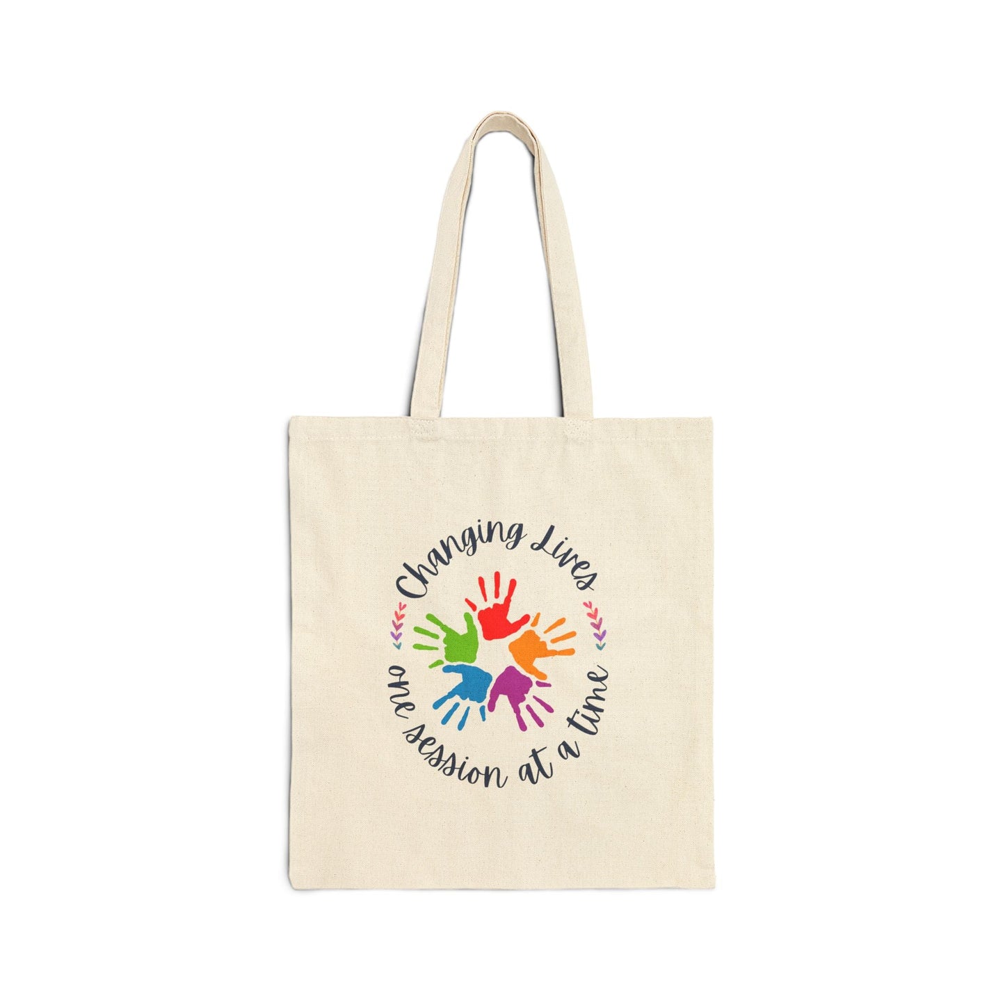Changing Lives One Session at a Time Natural Canvas Tote Bag Printify