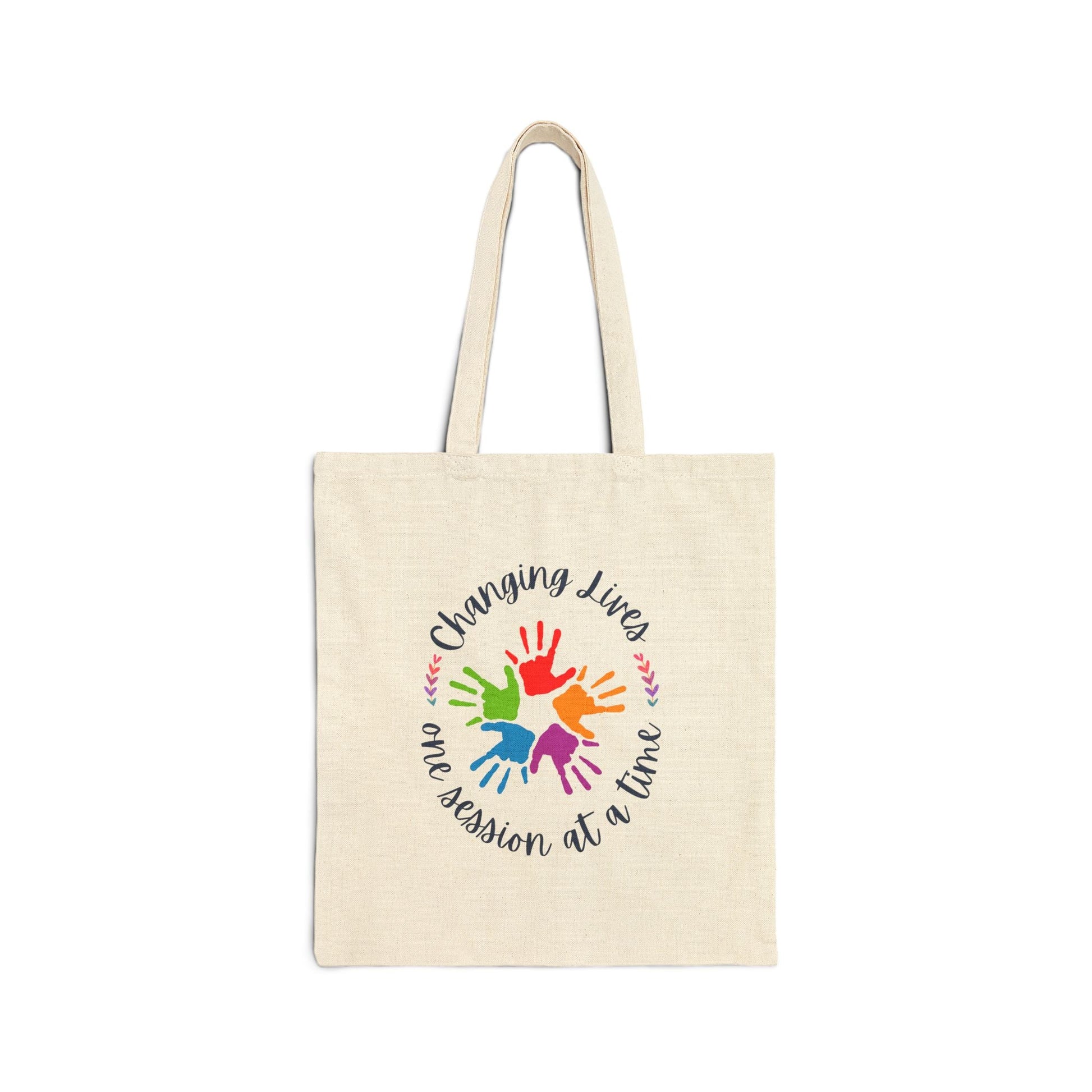 Changing Lives One Session at a Time Natural Canvas Tote Bag Printify