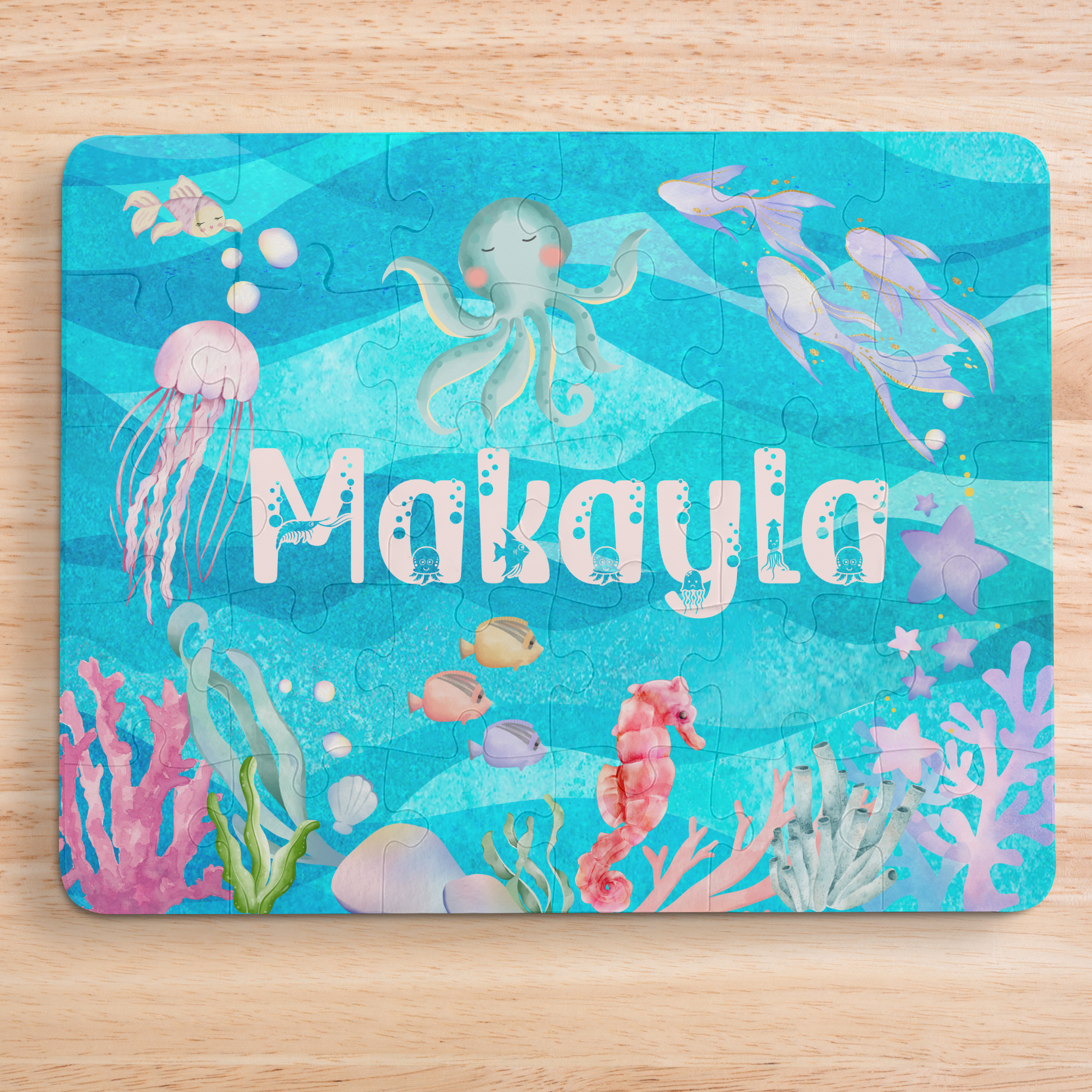 Personalized Kids' Ocean Puzzle - 30-Piece Educational Fun for Children Affordable ABA Materials