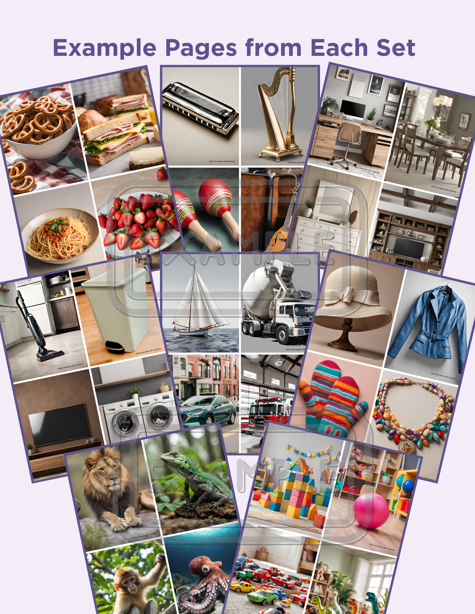 Real Photo Flashcard Mega Bundle – 8 Sets, 170 Picture-Only Cards-Printable PDF Affordable ABA Materials