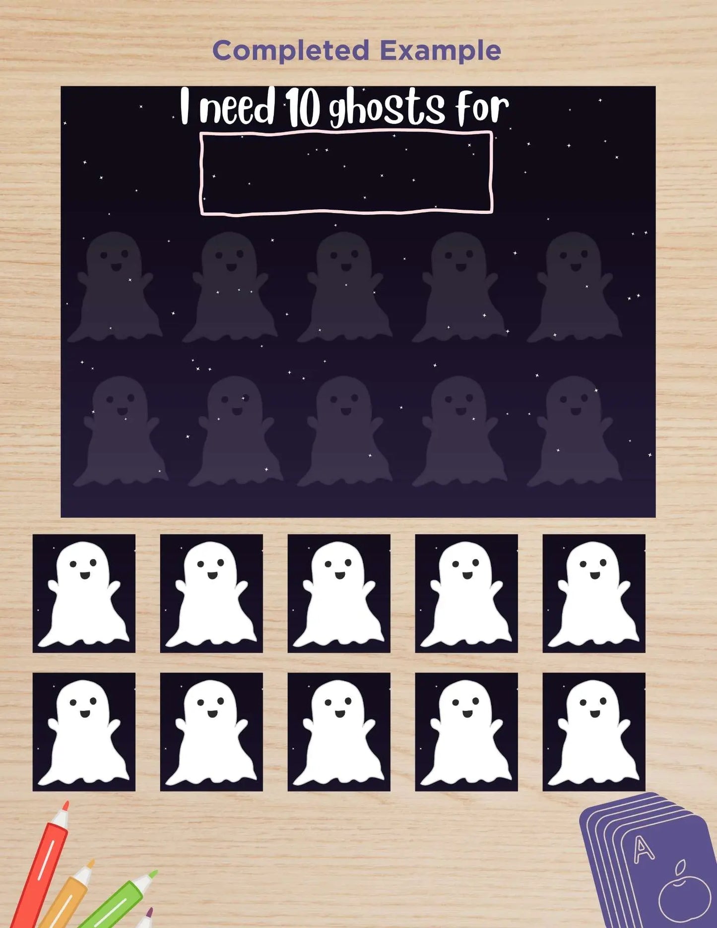 Halloween Ghost Themed Token Board-Printable 10 Piece Token Economy Reward System Affordable ABA Materials