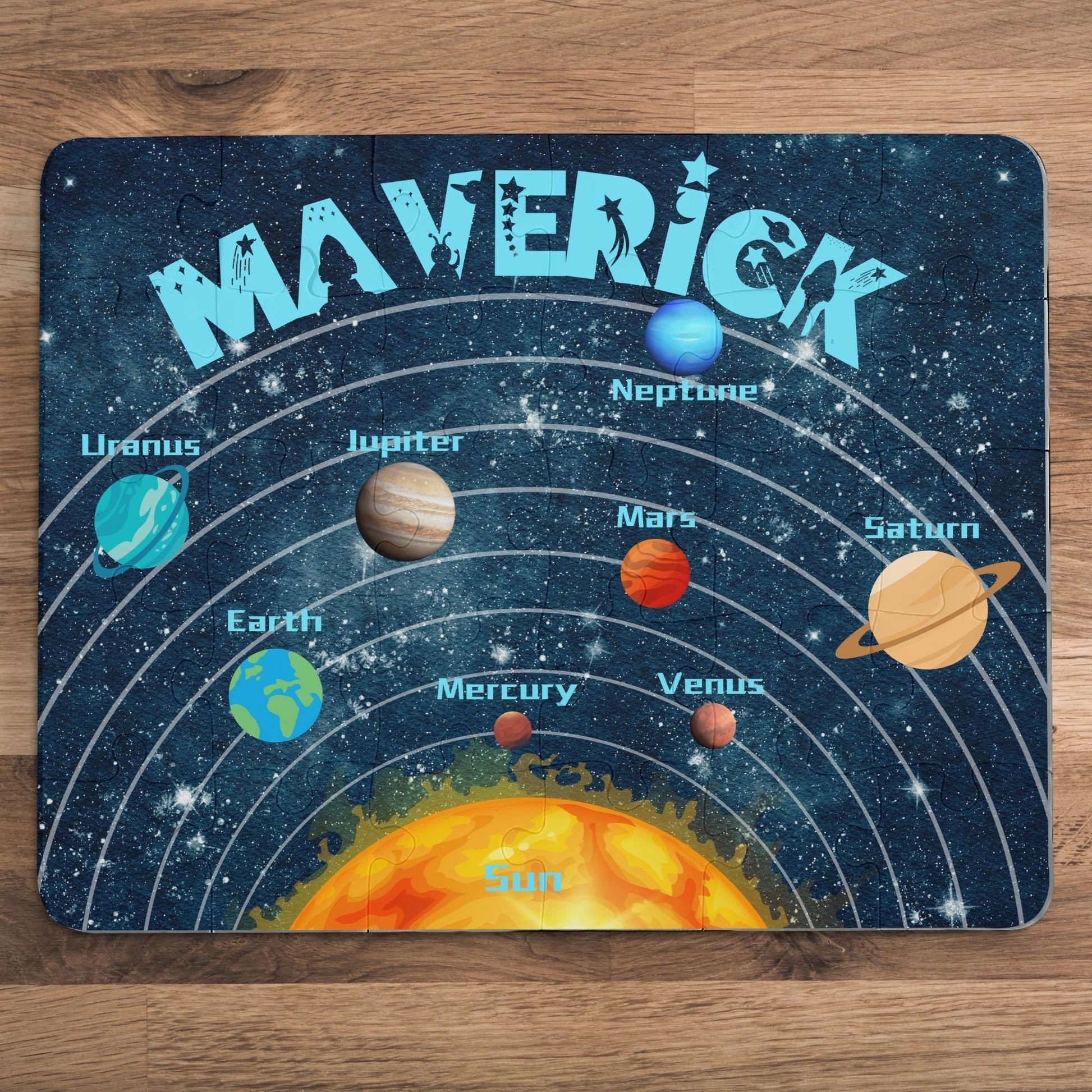 Personalized Solar System Puzzle – 30 Pieces Educational Toy for Kids Affordable ABA Materials