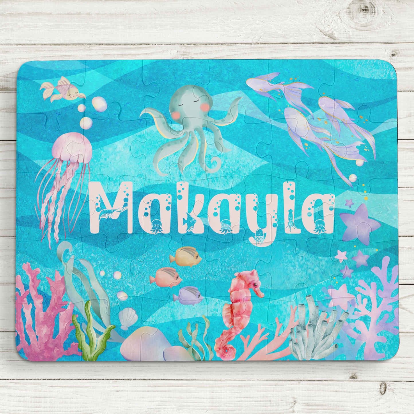 Personalized Kids' Ocean Puzzle - 30-Piece Educational Fun for Children Affordable ABA Materials