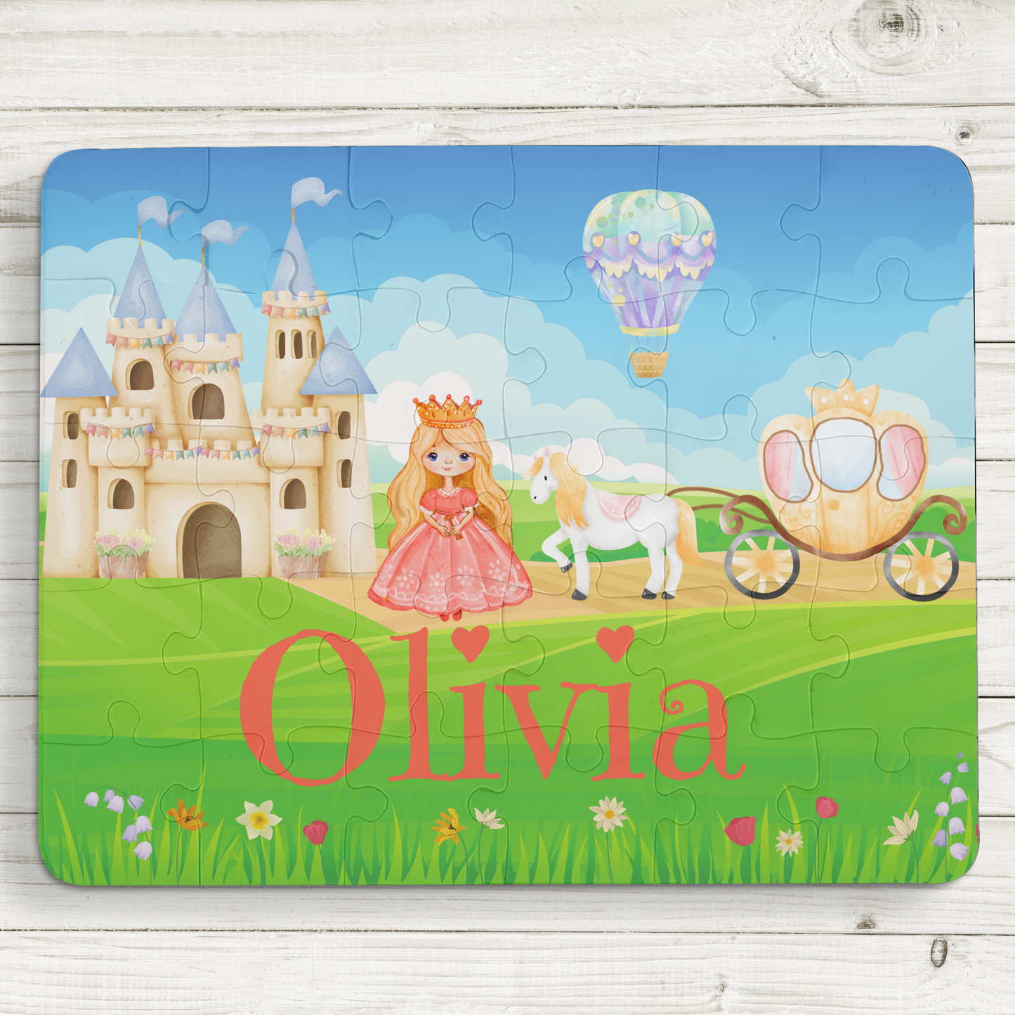 Personalized Princess Castle 30-Piece Puzzle-Educational Toy, Gift for Children Affordable ABA Materials