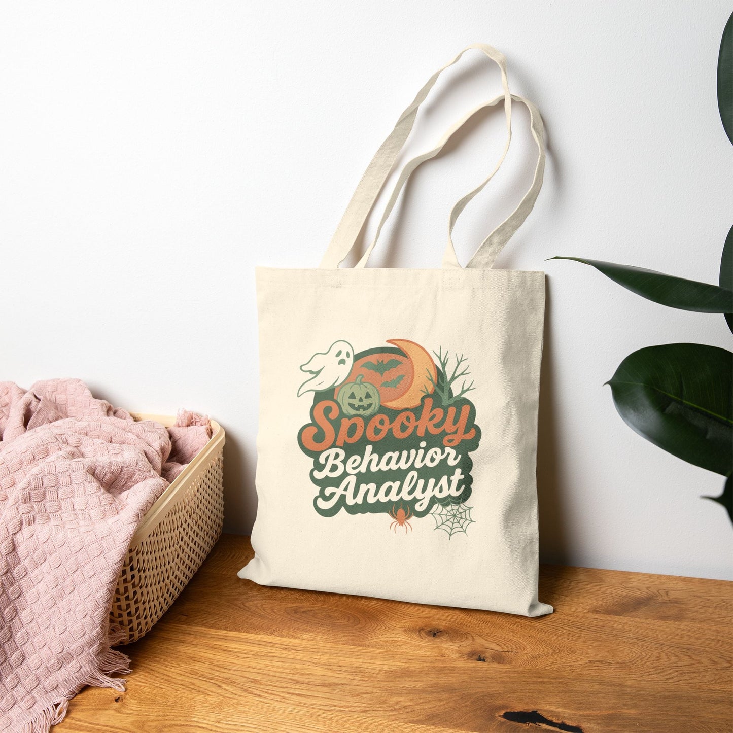 Spooky Behavior Analyst Halloween Tote Bag – Canvas Bag for ABA Professionals and Behavior Analysts Affordable ABA Materials