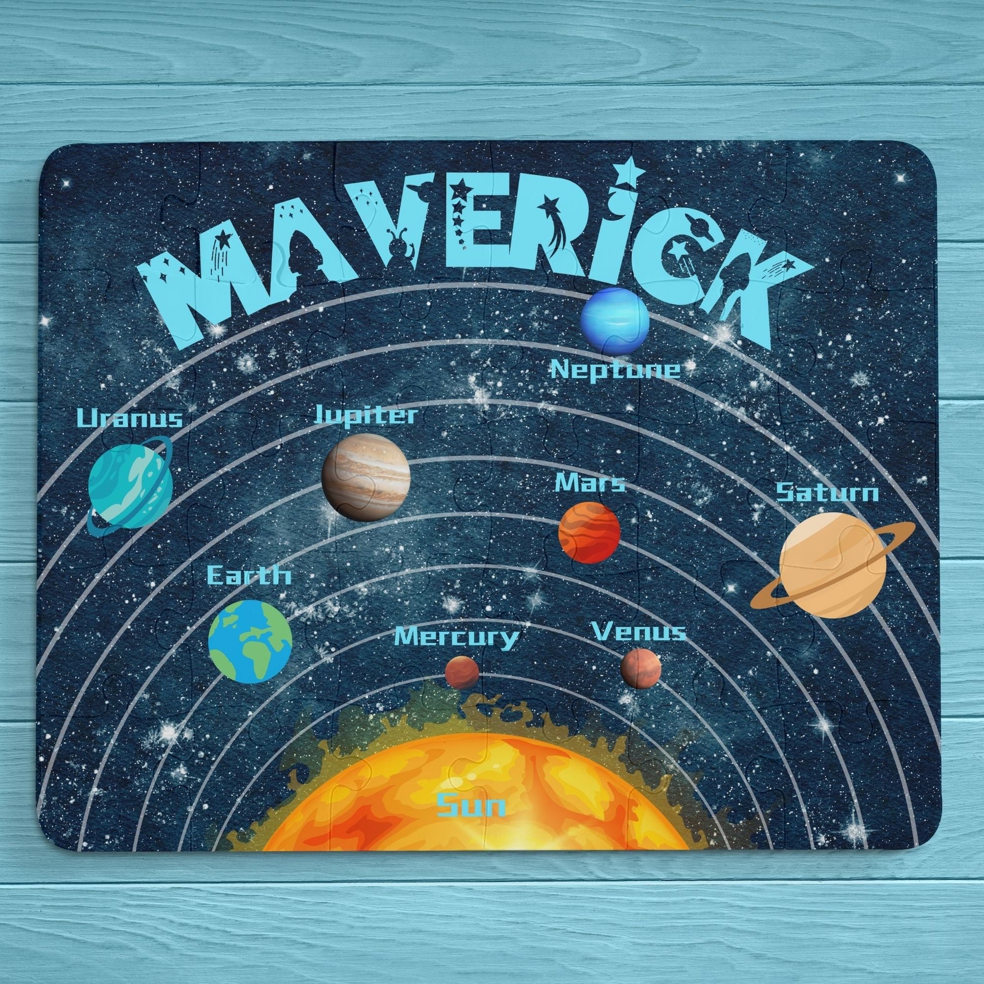 Personalized Solar System Puzzle – 30 Pieces Educational Toy for Kids Affordable ABA Materials