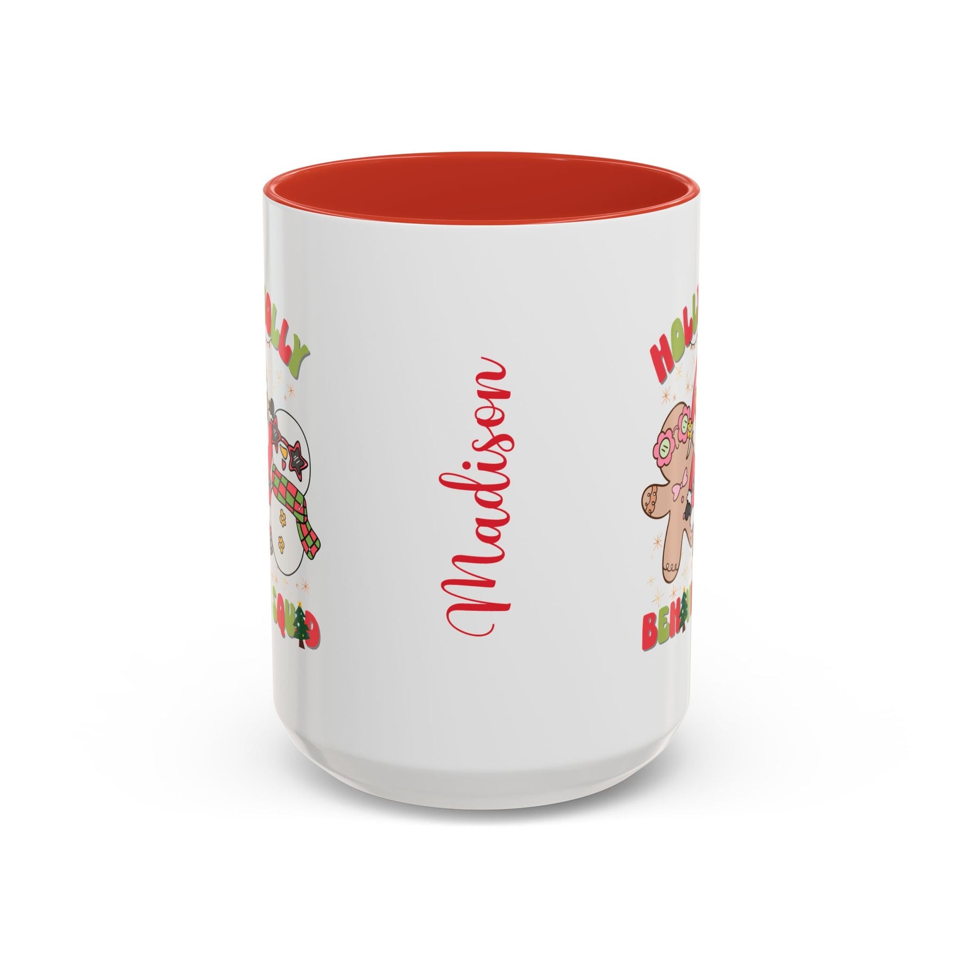 Personalized Holly Jolly Behavior Squad Accent Mug – Custom Holiday Gift for ABA Teams & Therapists Printify