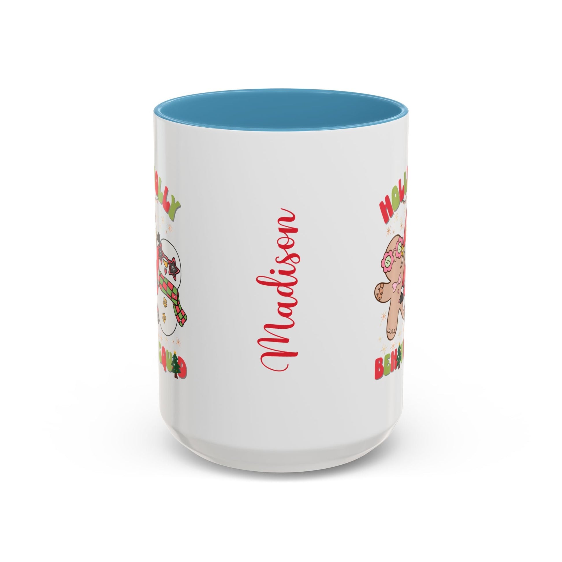 Personalized Holly Jolly Behavior Squad Accent Mug – Custom Holiday Gift for ABA Teams & Therapists Printify