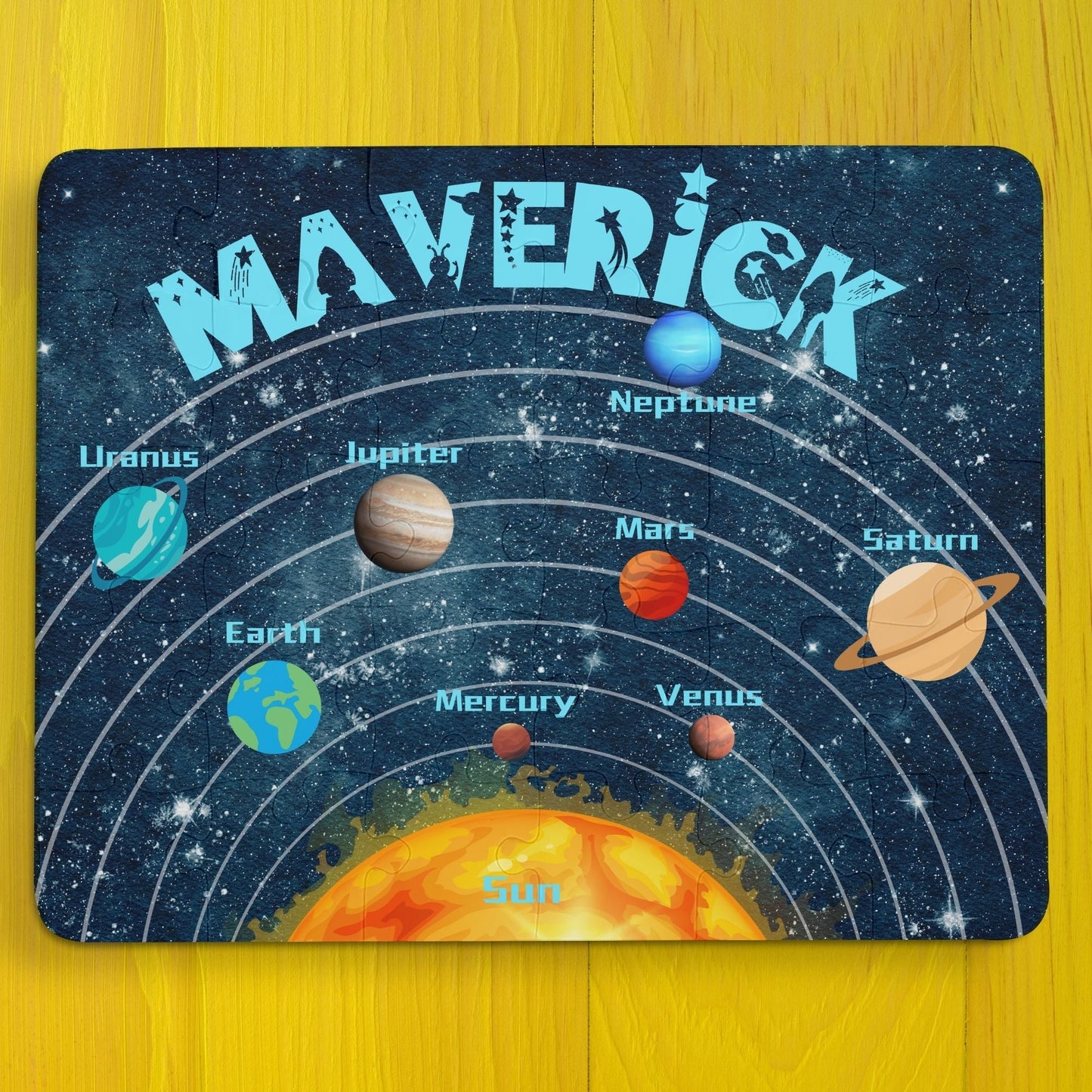 Personalized Solar System Puzzle – 30 Pieces Educational Toy for Kids Affordable ABA Materials