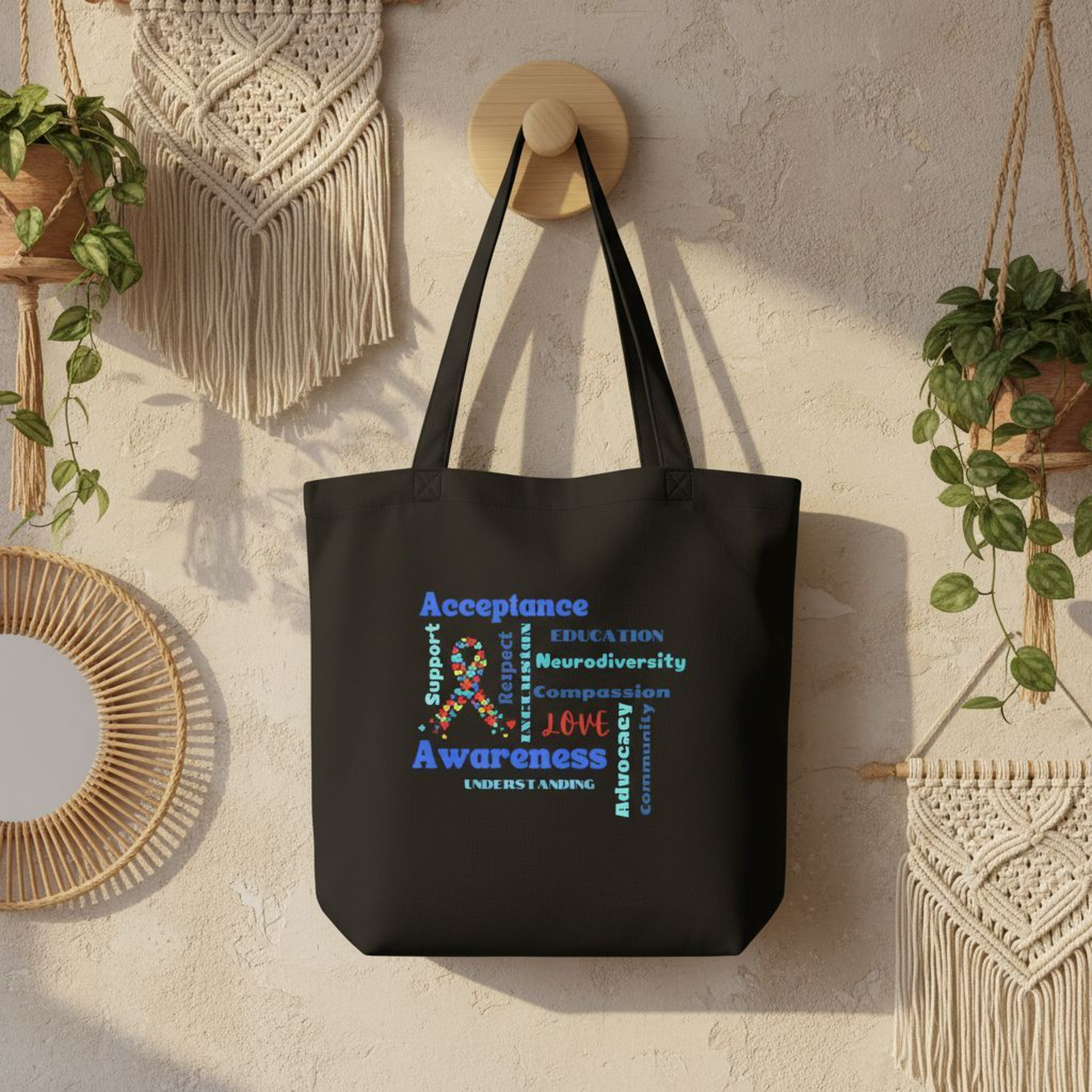 Autism Acceptance Tote Bag- Show Your Support for the Autism Community with this Inspiring Eco Tote Bag Affordable ABA Materials