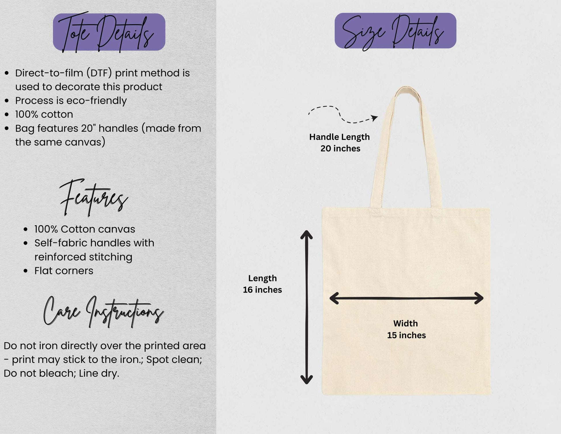 Behavior Technician Nutrition Facts Tote Bag – Cotton Canvas - Perfect for ABA Professional Printify