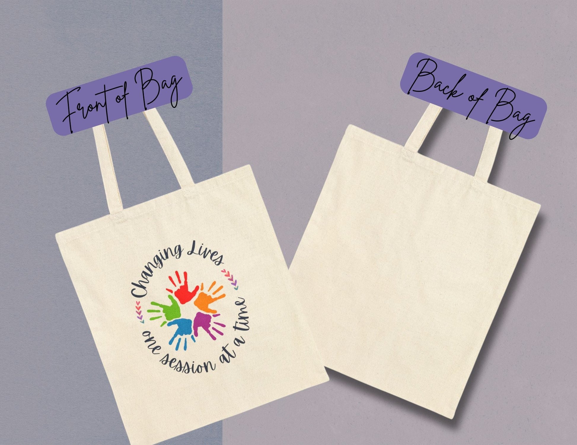 Changing Lives One Session at a Time Natural Canvas Tote Bag Printify