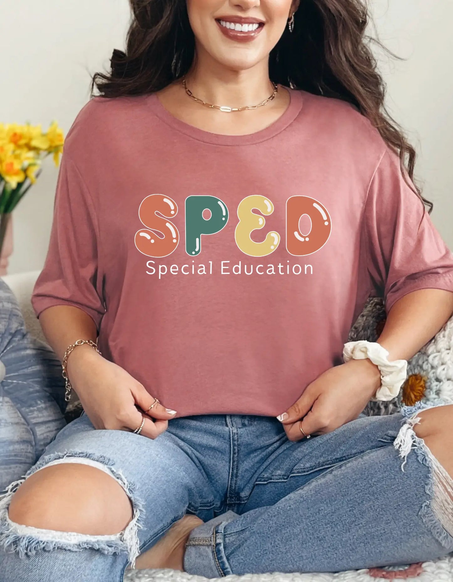 Cute SPED Unisex T-Shirt for Special Education Teachers and Aides SPED Initials Tee Perfect Gift Idea Teacher Appreciation Special Needs Affordable ABA Materials
