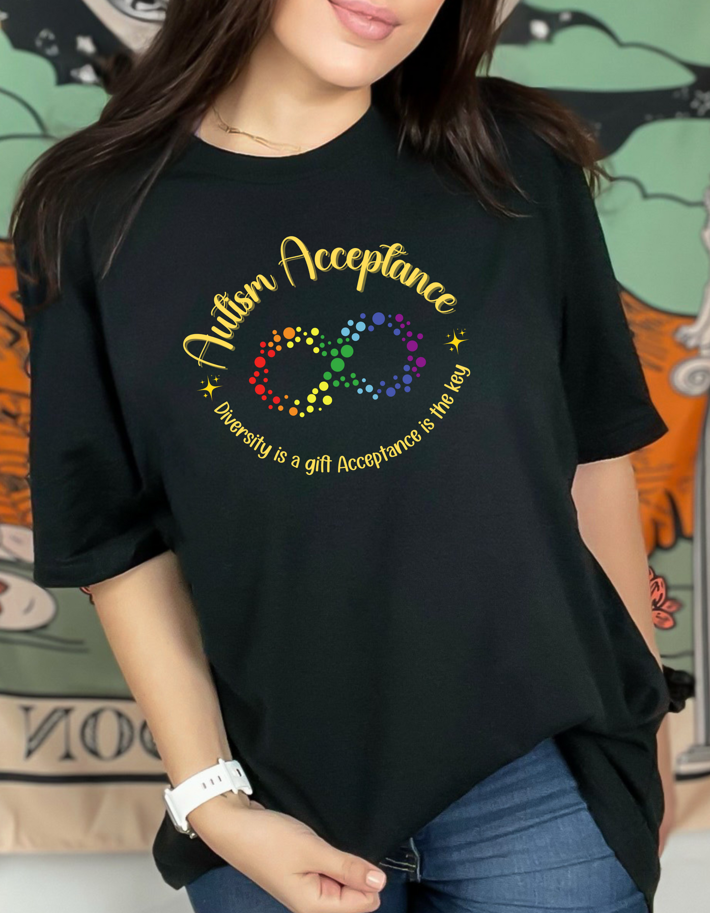 Unisex Autism Acceptance Shirt – "Diversity is a Gift, Acceptance is the Key" Affordable ABA Materials