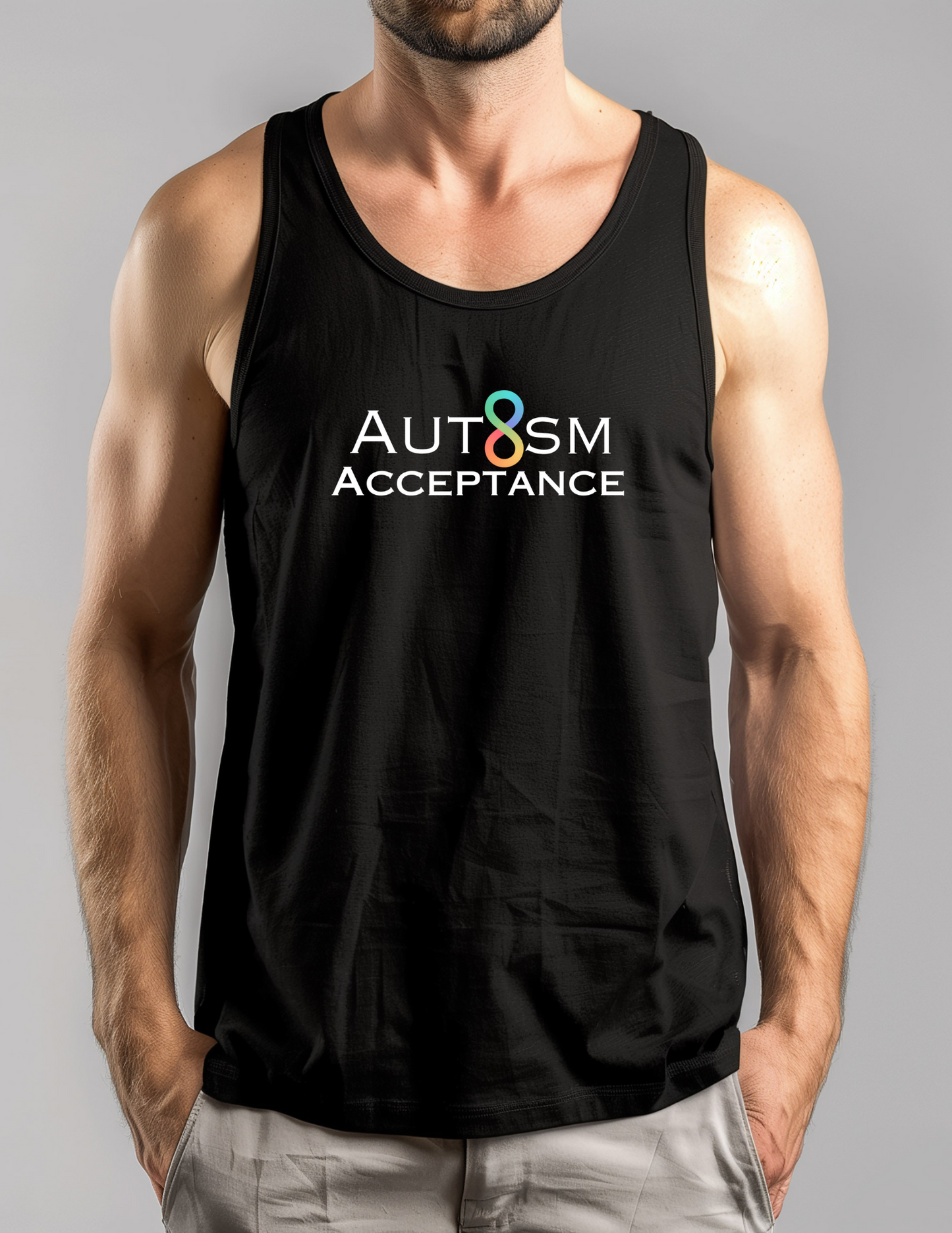 Autism Acceptance Tank Top with Infinity Symbol – Advocate in Style Unisex Design Affordable ABA Materials
