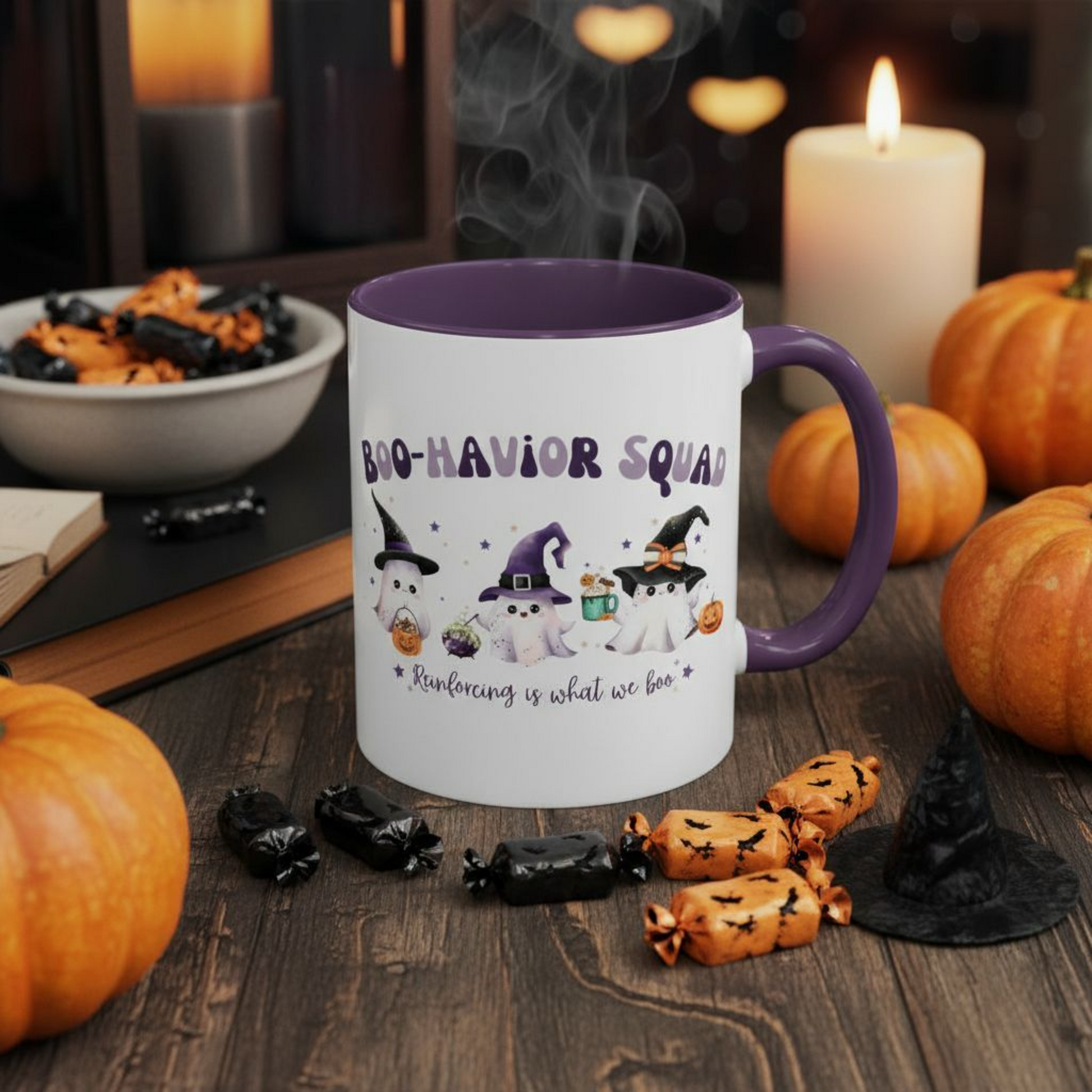 Personalized Boo-Havior Squad Halloween Mug – Cute Ghosts Design for ABA Professionals Affordable ABA Materials