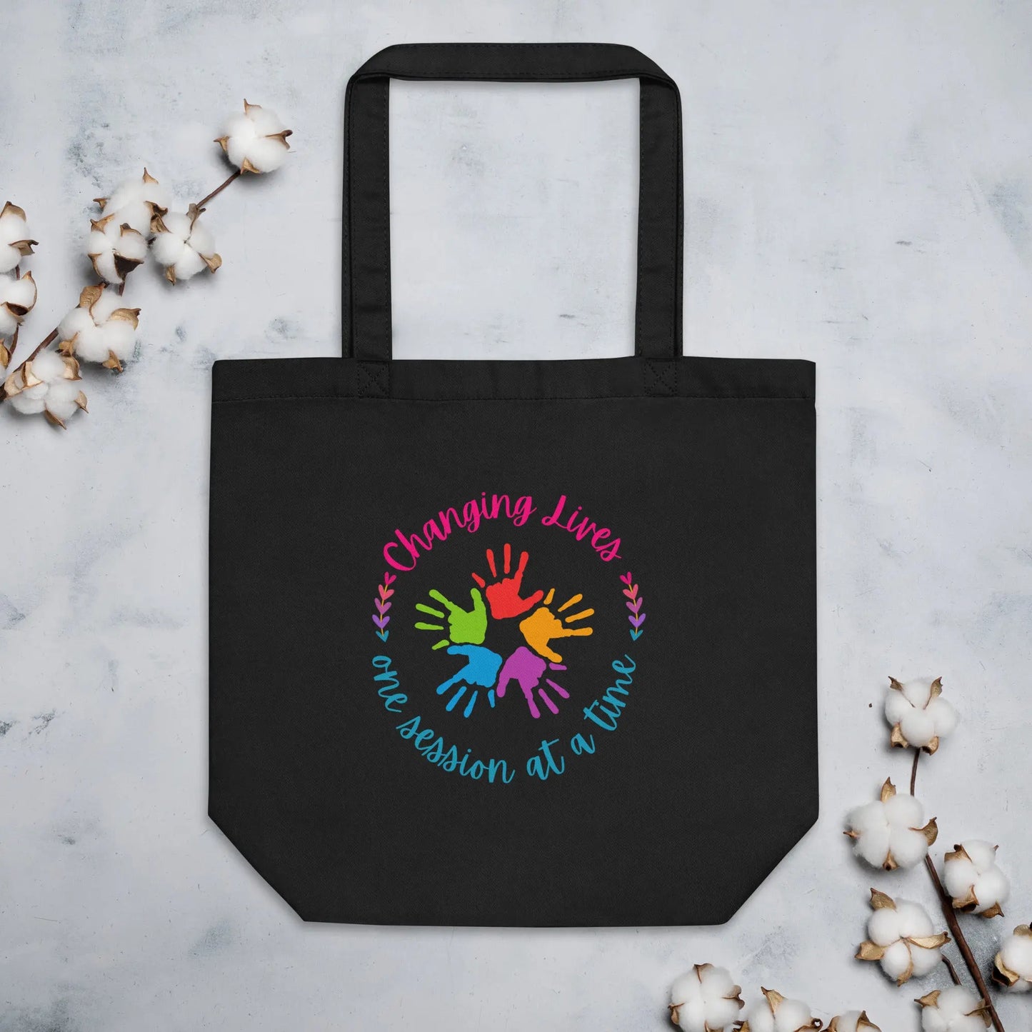 Changing Lives One Session at a Time Tote Bag ABA Therapy Tote, Perfect Gift for Therapist, Inspirational quote Bag Affordable ABA Materials