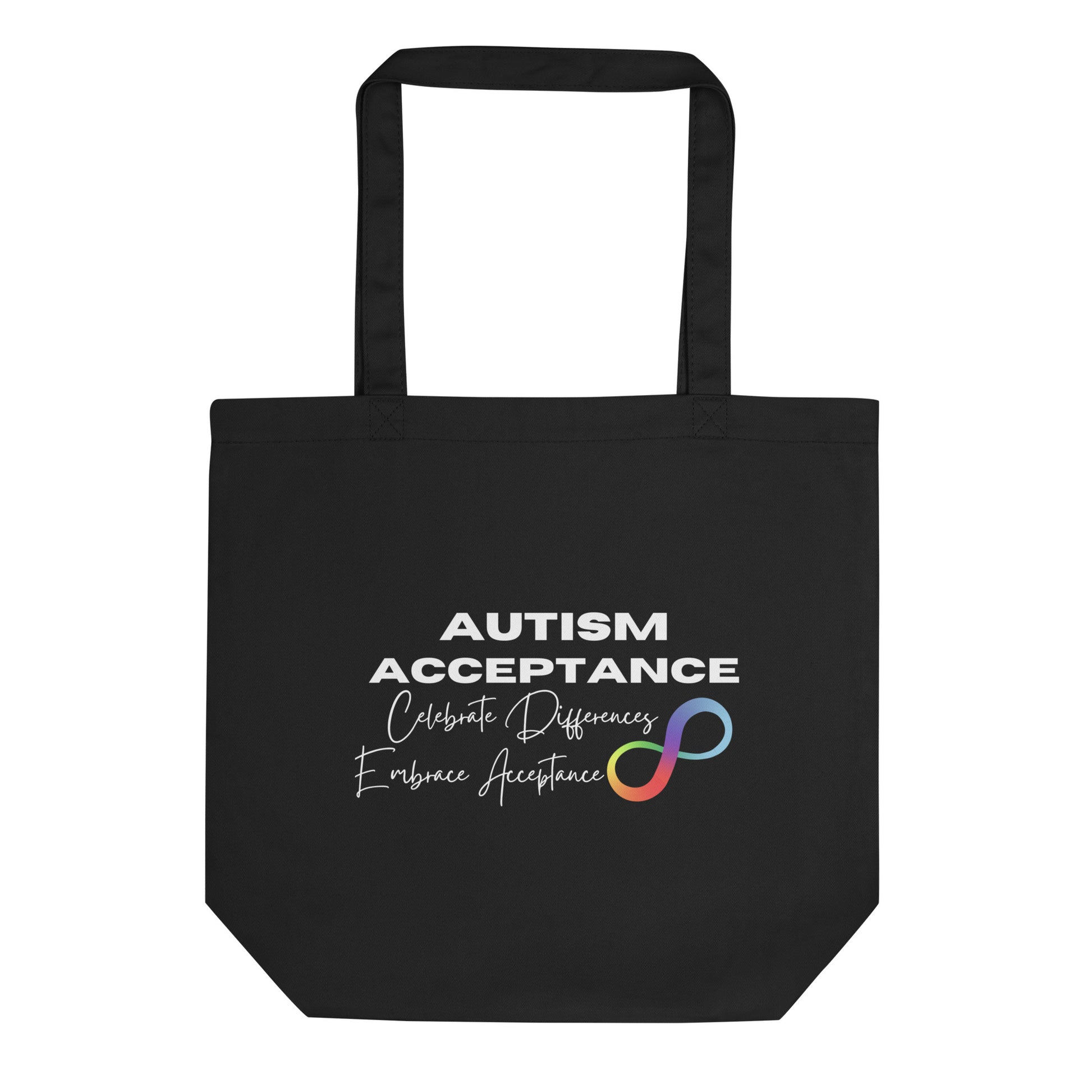 Autism Acceptance Eco Tote Bag "Celebrate Differences Embrace Acceptance" Affordable ABA Materials