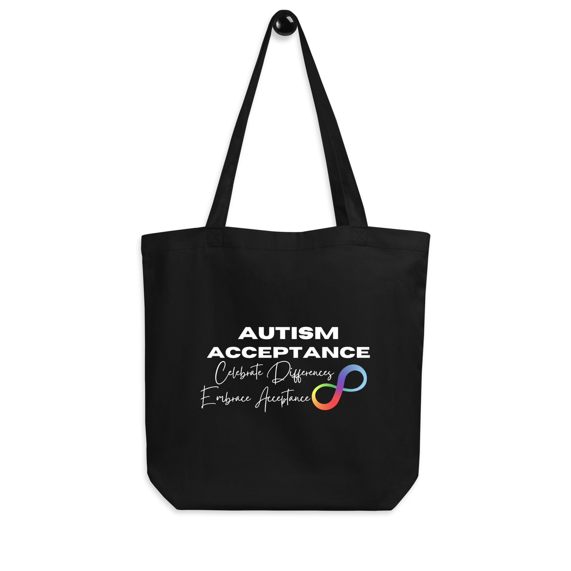 Autism Acceptance Eco Tote Bag "Celebrate Differences Embrace Acceptance" Affordable ABA Materials