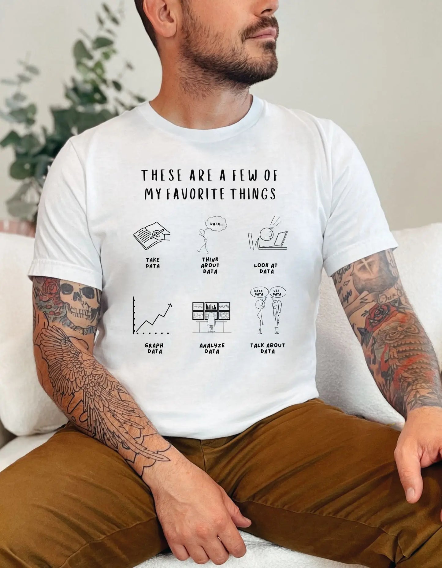 Funny BCBA Shirt - My Favorite Things T Shirt Show off your Love for Data with this Unisex Shirt Perfect Gift for BCBA Therapist or RBT Affordable ABA Materials