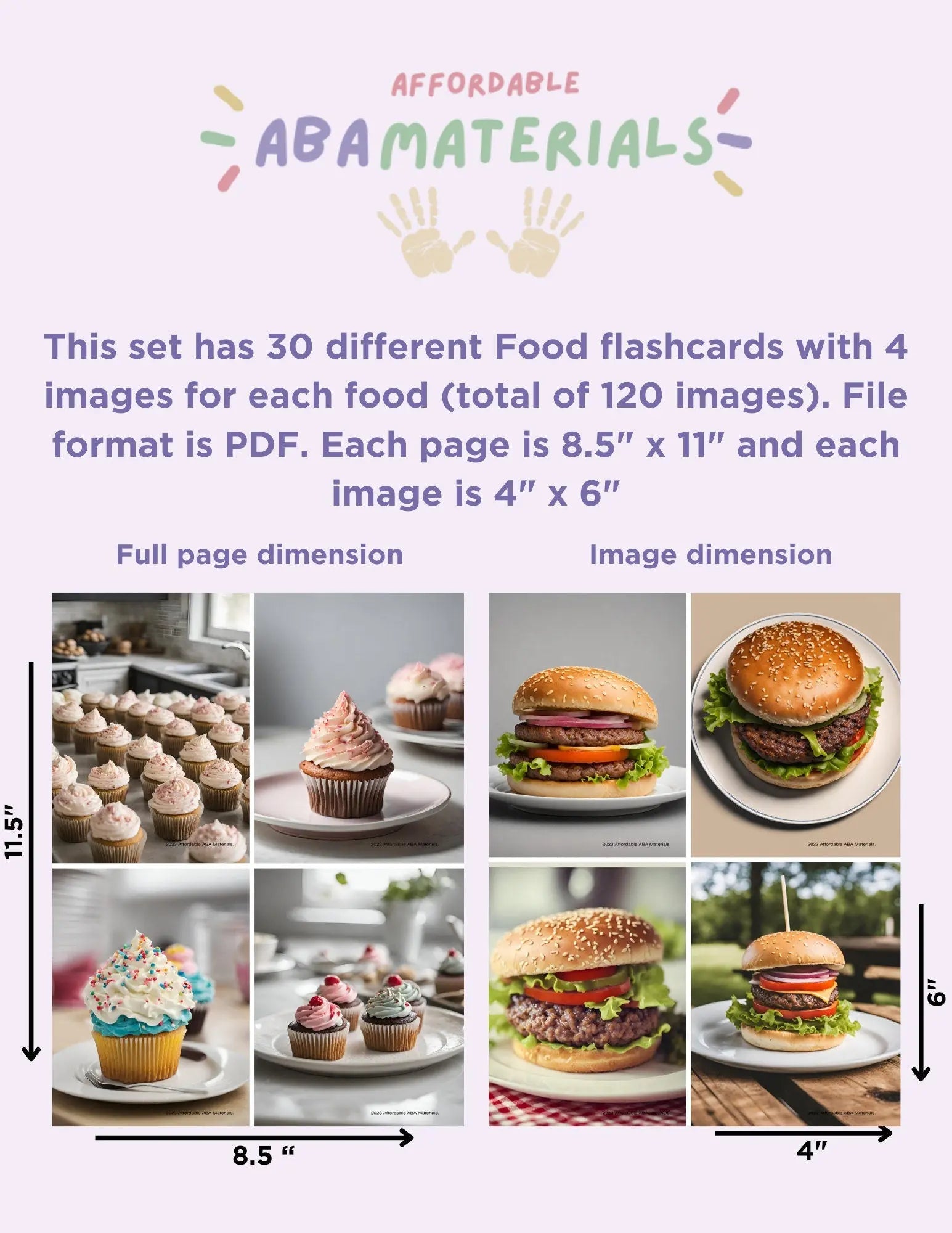 30 Food bundle Flash Cards , Restaurant, Rewards food therapy, Choices Board Chart , Nomenclature, Montessori, Digital download, Printable. My Store