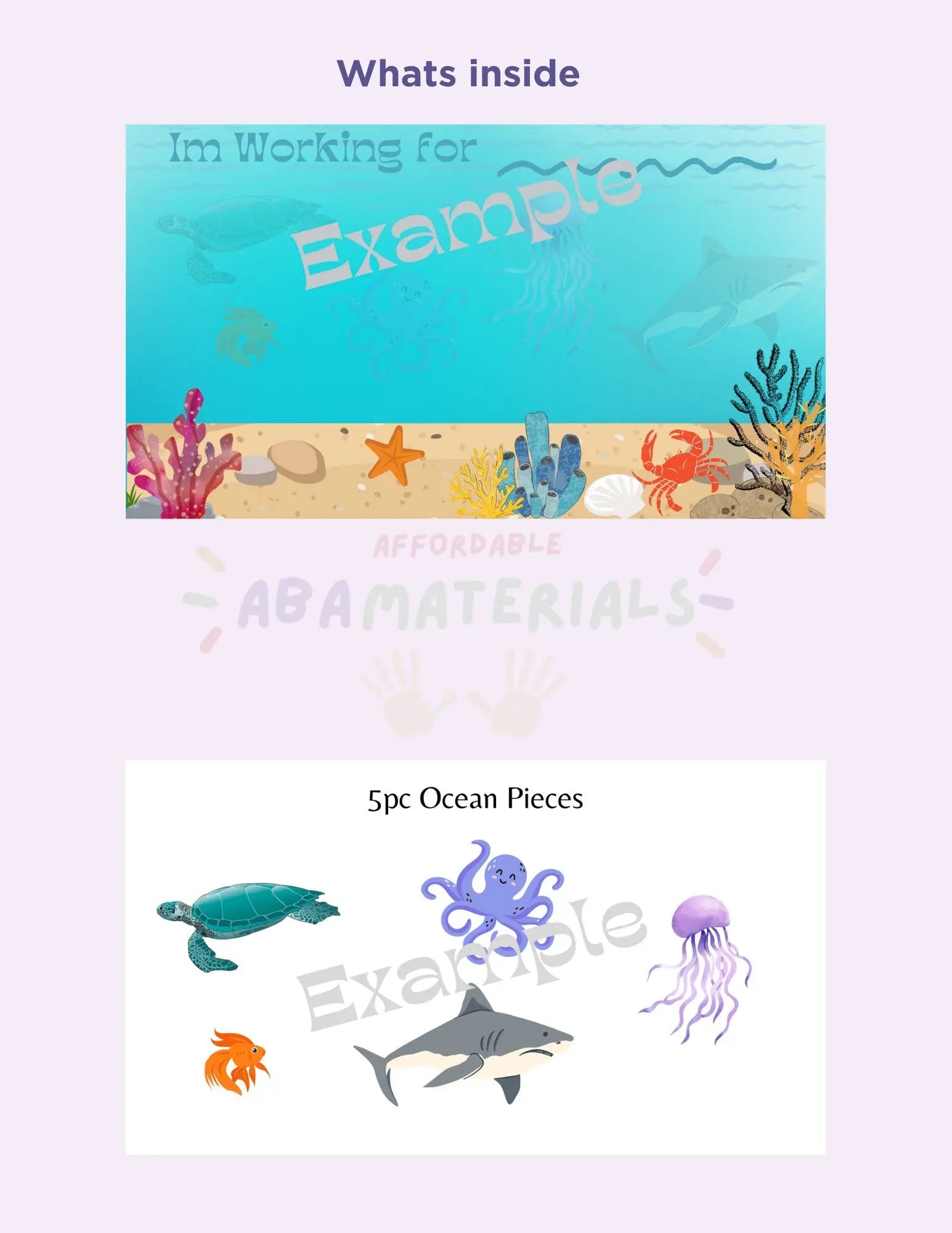 Ocean Themed Token Board, Token Economy Token System Reward Board Reward Chart Printable Reward Board Printable PDF I'm Working for Board My Store
