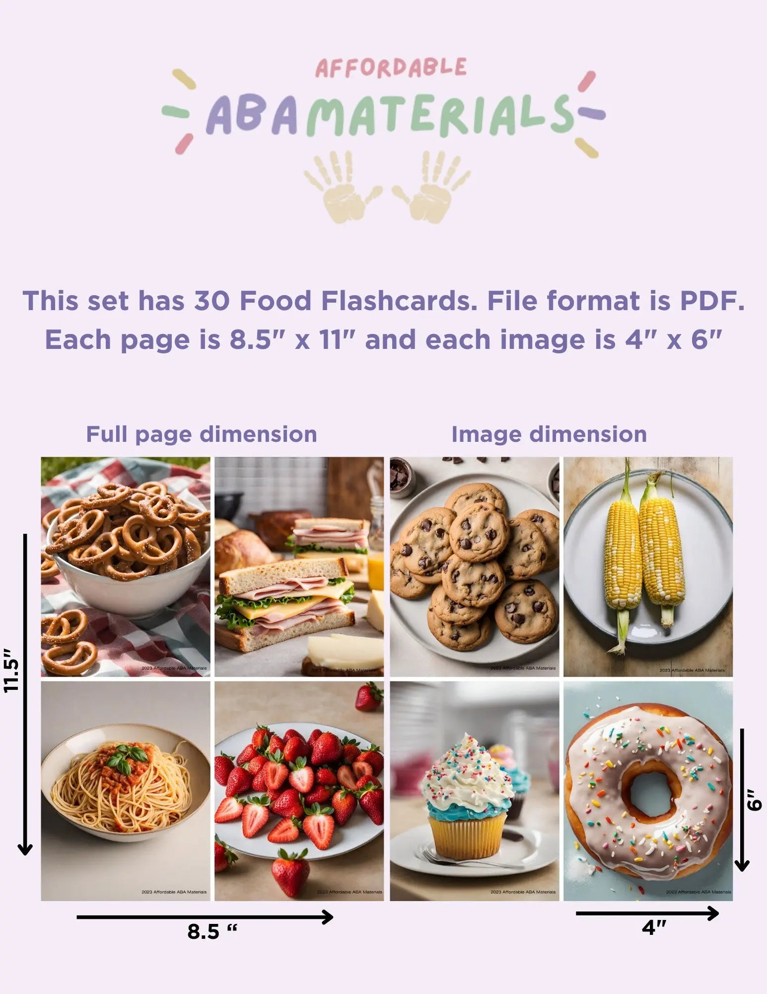 30 Food bundle Flash Cards , Restaurant, Rewards food therapy, Kids Board Chart , Nomenclature, Montessori, Digital download, Printable. My Store