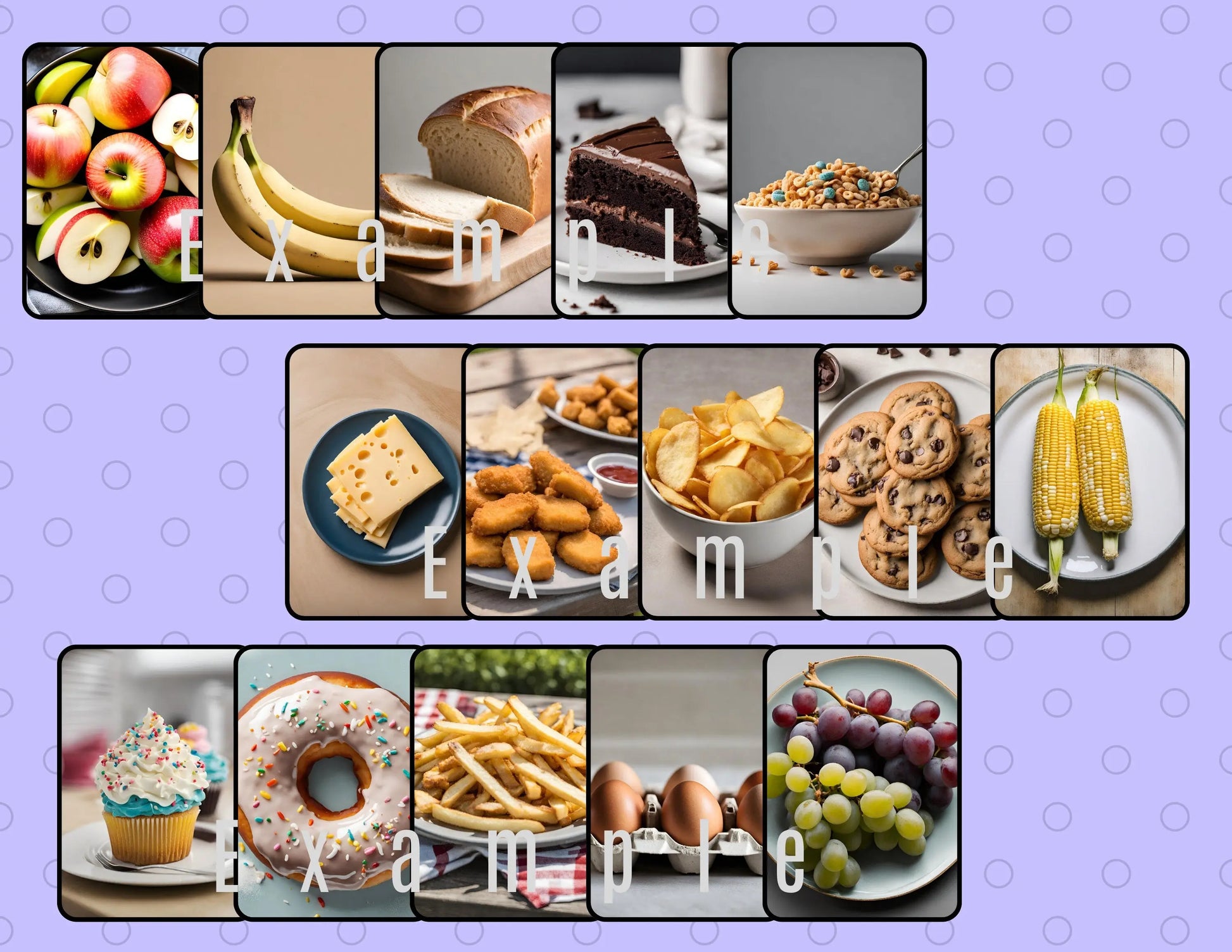 30 Food bundle Flash Cards , Restaurant, Rewards food therapy, Kids Board Chart , Nomenclature, Montessori, Digital download, Printable. My Store