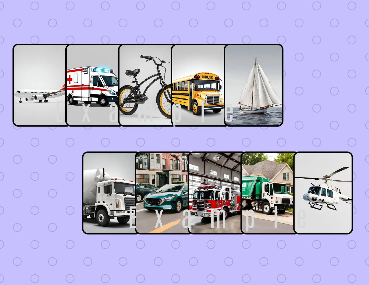 20 Vehicle Flash Cards Educational Cards for Kids and Teachers Printable Flash Cards for Kids Instant Download Print from home My Store
