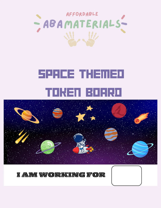 Space Themed Token Board, Token Economy Token System Reward Board Reward Chart Printable Reward Board Printable PDF I'm Working for Board My Store