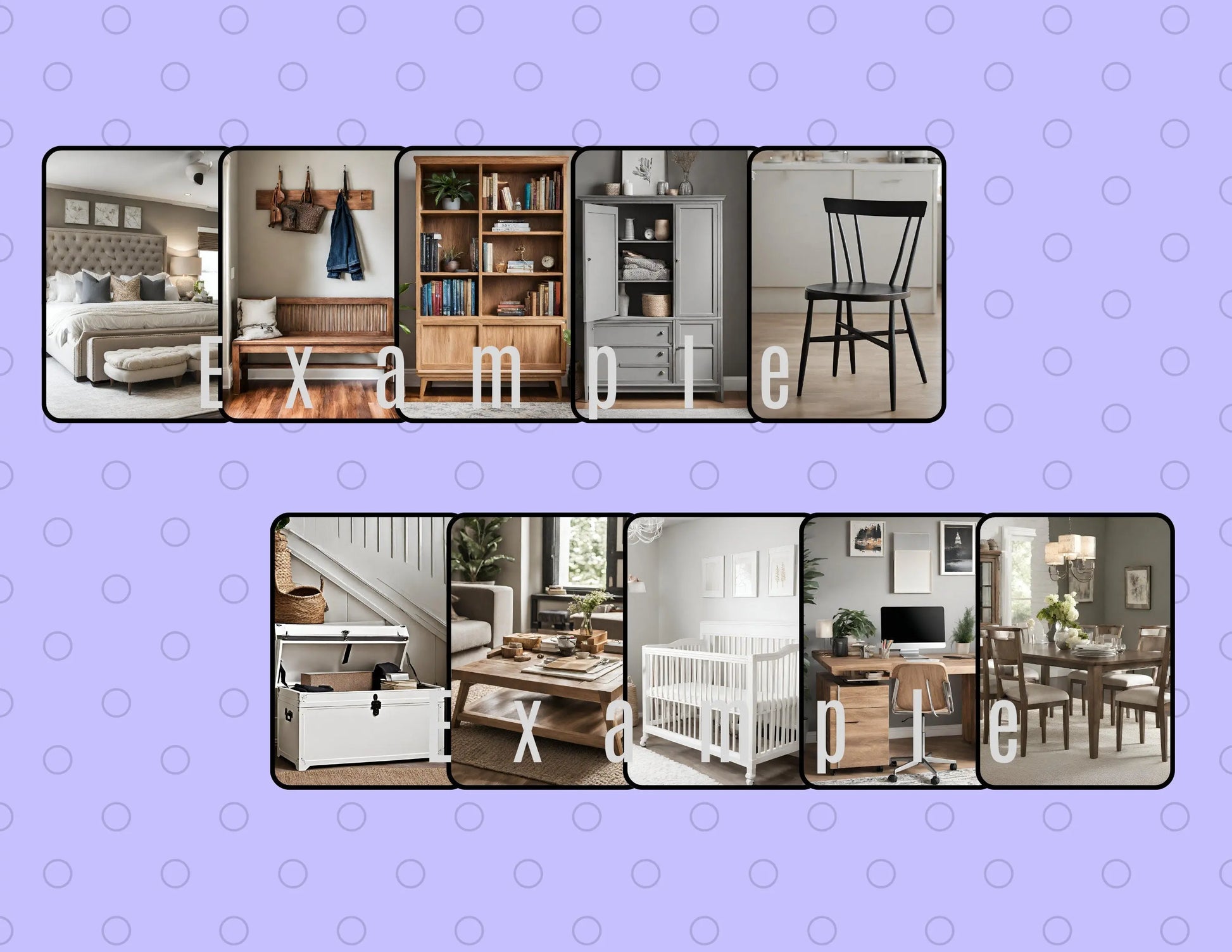 Furniture Flash Cards - 20 Printable Furniture Flashcards for Kids Flash Card Set for Teachers and Parents Print at home Digital File My Store