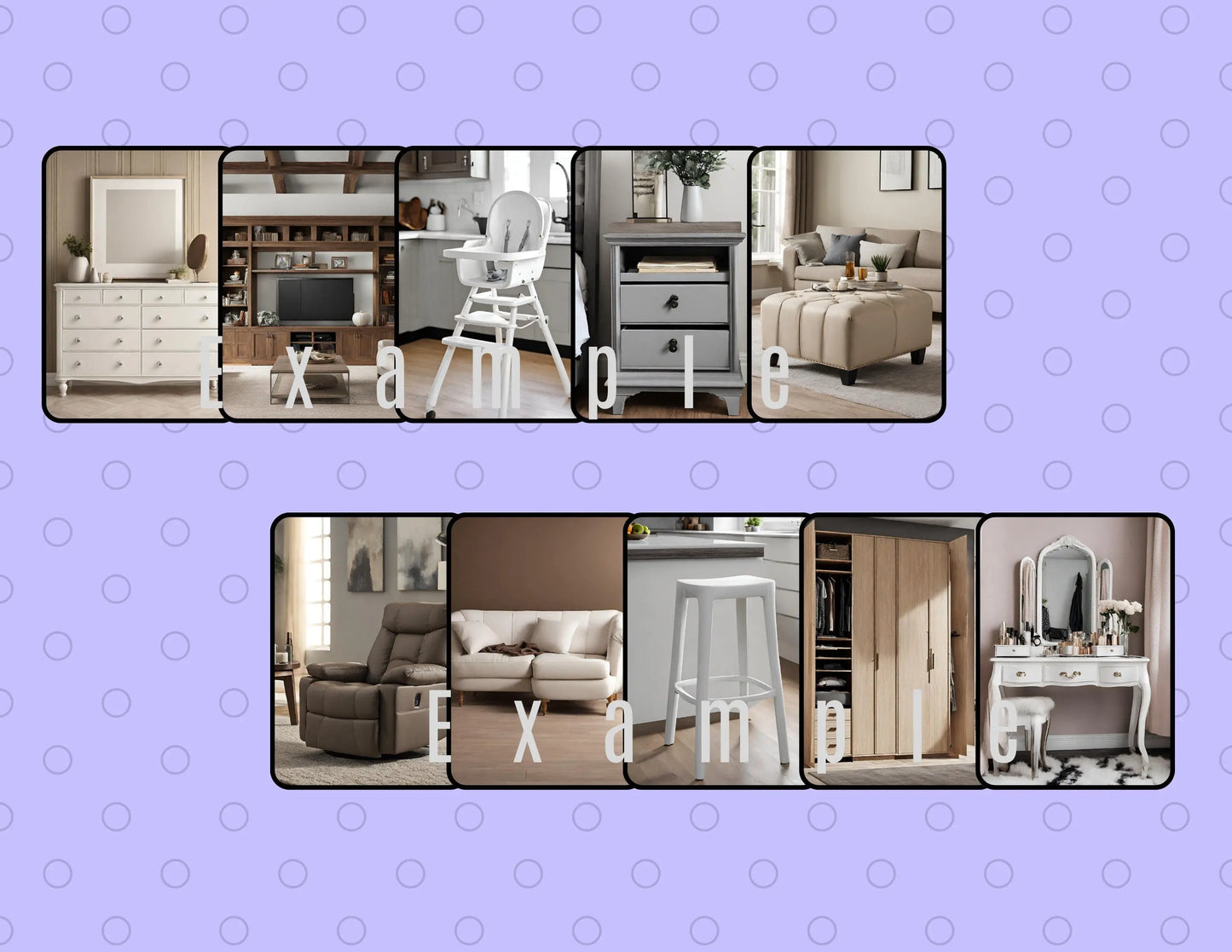 Furniture Flash Cards - 20 Printable Furniture Flashcards for Kids Flash Card Set for Teachers and Parents Print at home Digital File My Store