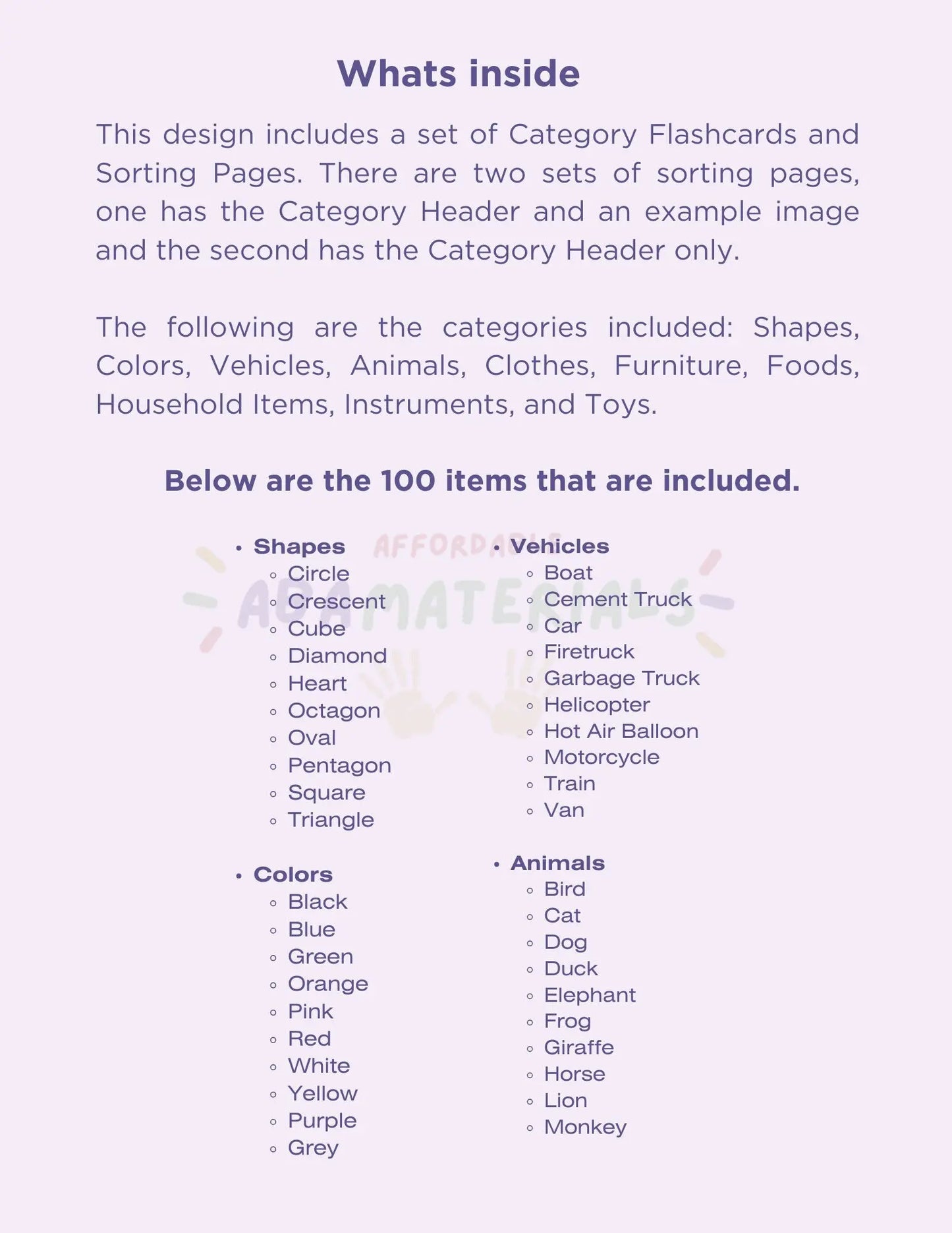 Category Printable Flash Card Bundle: Things That Go Together Set with 100 Images & Sorting Pages Perfect for School or Therapy Sessions My Store