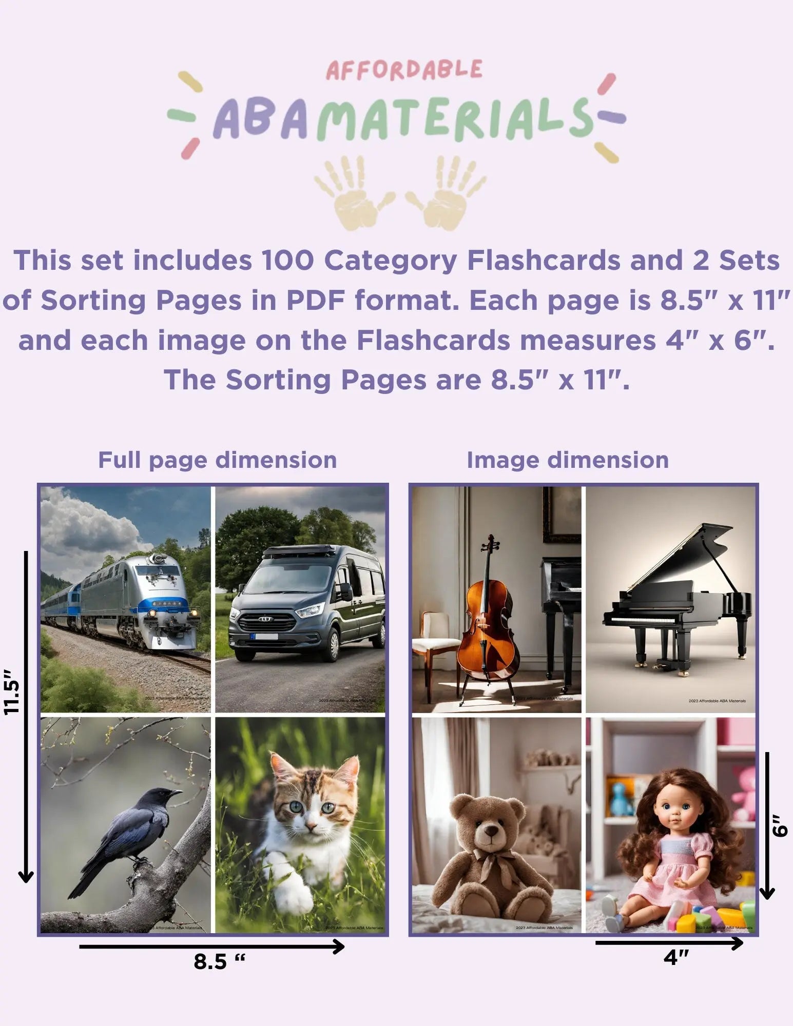 Category Printable Flash Card Bundle: Things That Go Together Set with 100 Images & Sorting Pages Perfect for School or Therapy Sessions My Store