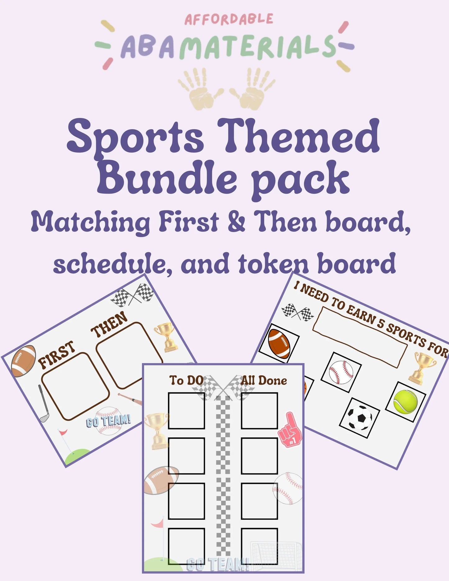 Score Big with our Sports Bundle! Printable First - Then board, schedule, & 5-piece token board for goal-oriented learning and fun routines My Store