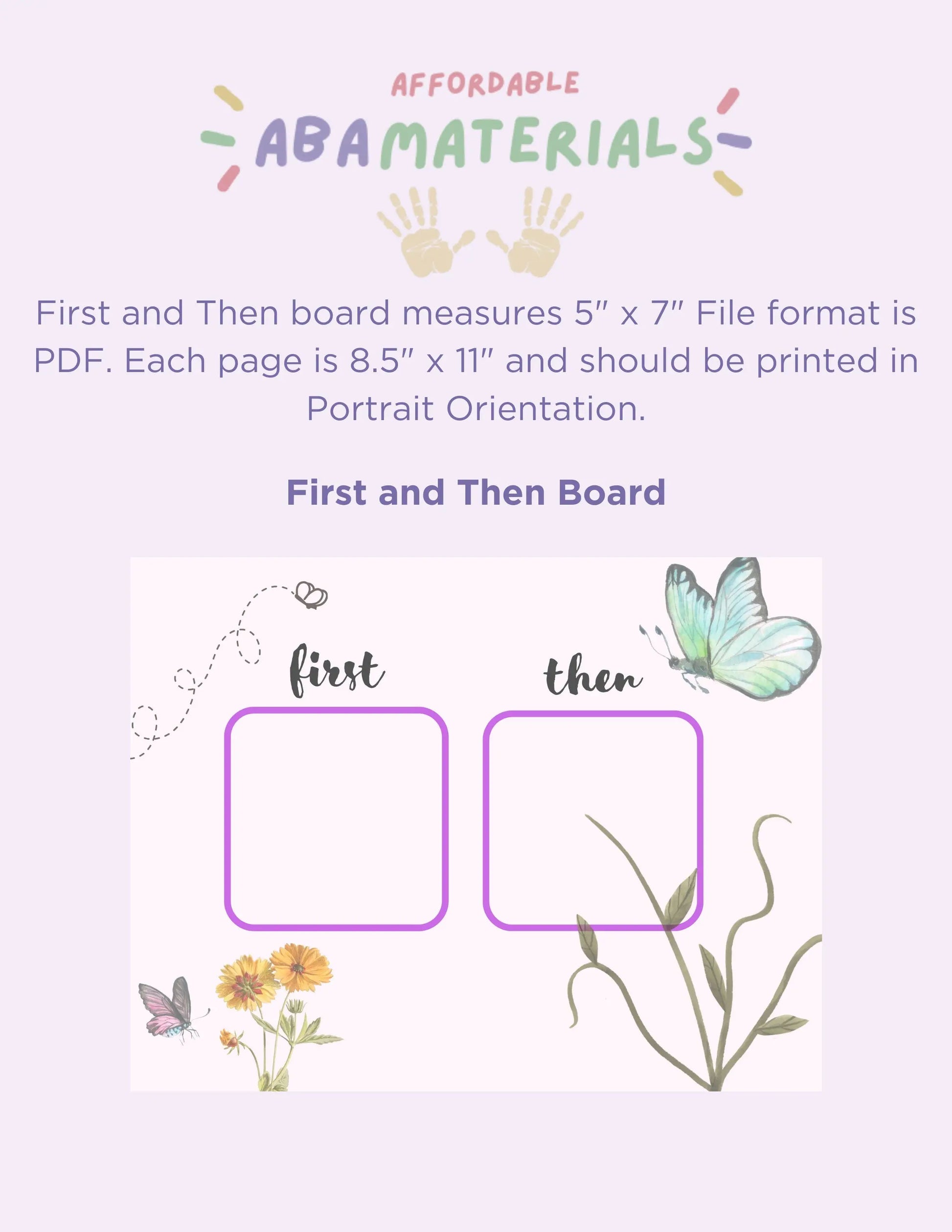 Cute Butterfly Themed MEGA Bundle: Printable First - Then Board, Schedule, & 5-piece Token Board Flutter into learning with our Matching Set My Store