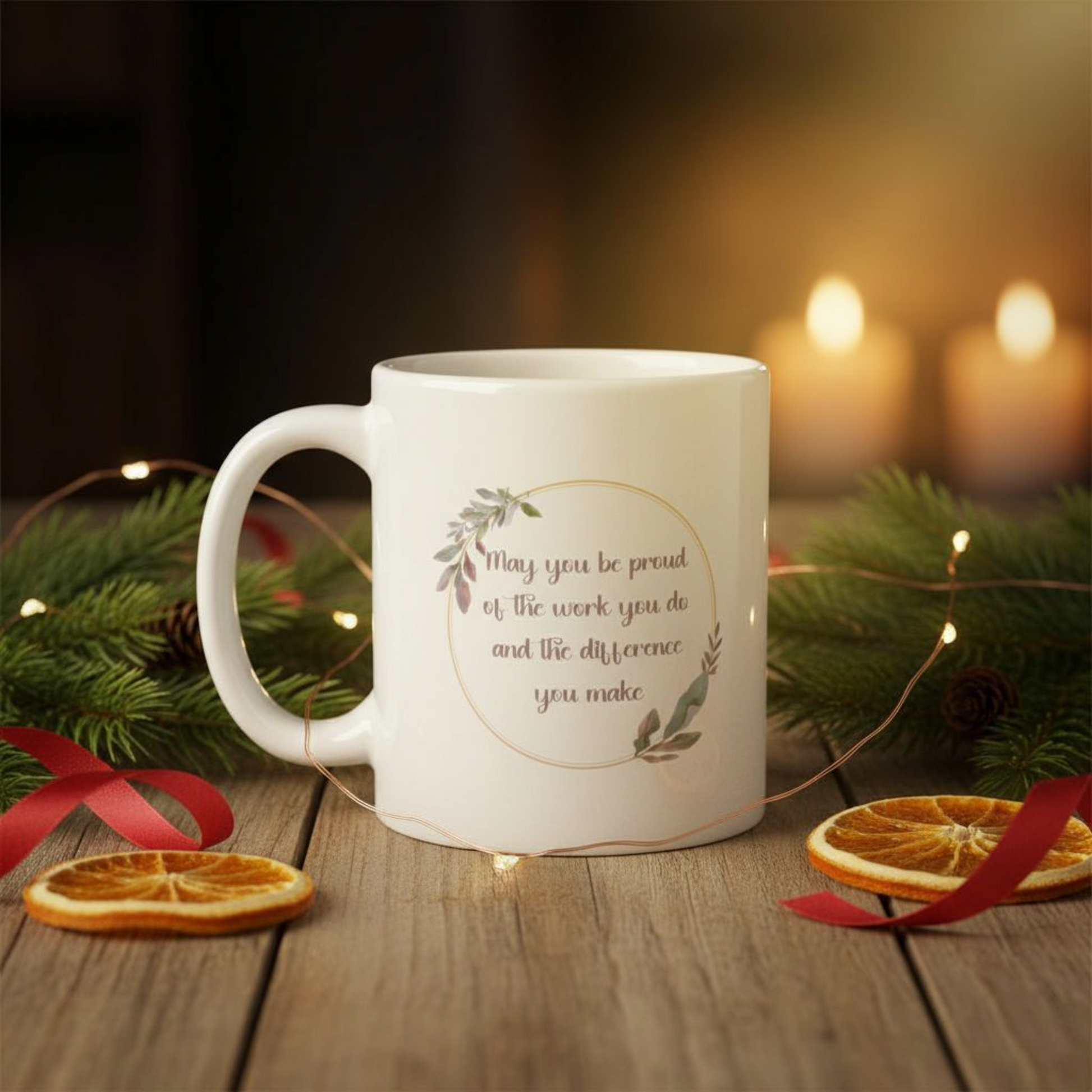 Personalized White Ceramic Mug – "Proud of the Work You Do" Quote – Ideal Gift for Teachers & Therapists Affordable ABA Materials
