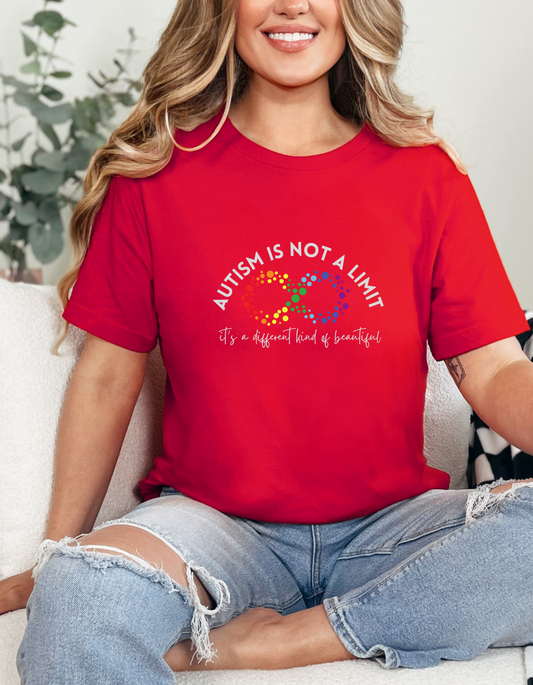 Unisex Autism Acceptance T-Shirt – "A Different Kind of Beautiful" Affordable ABA Materials