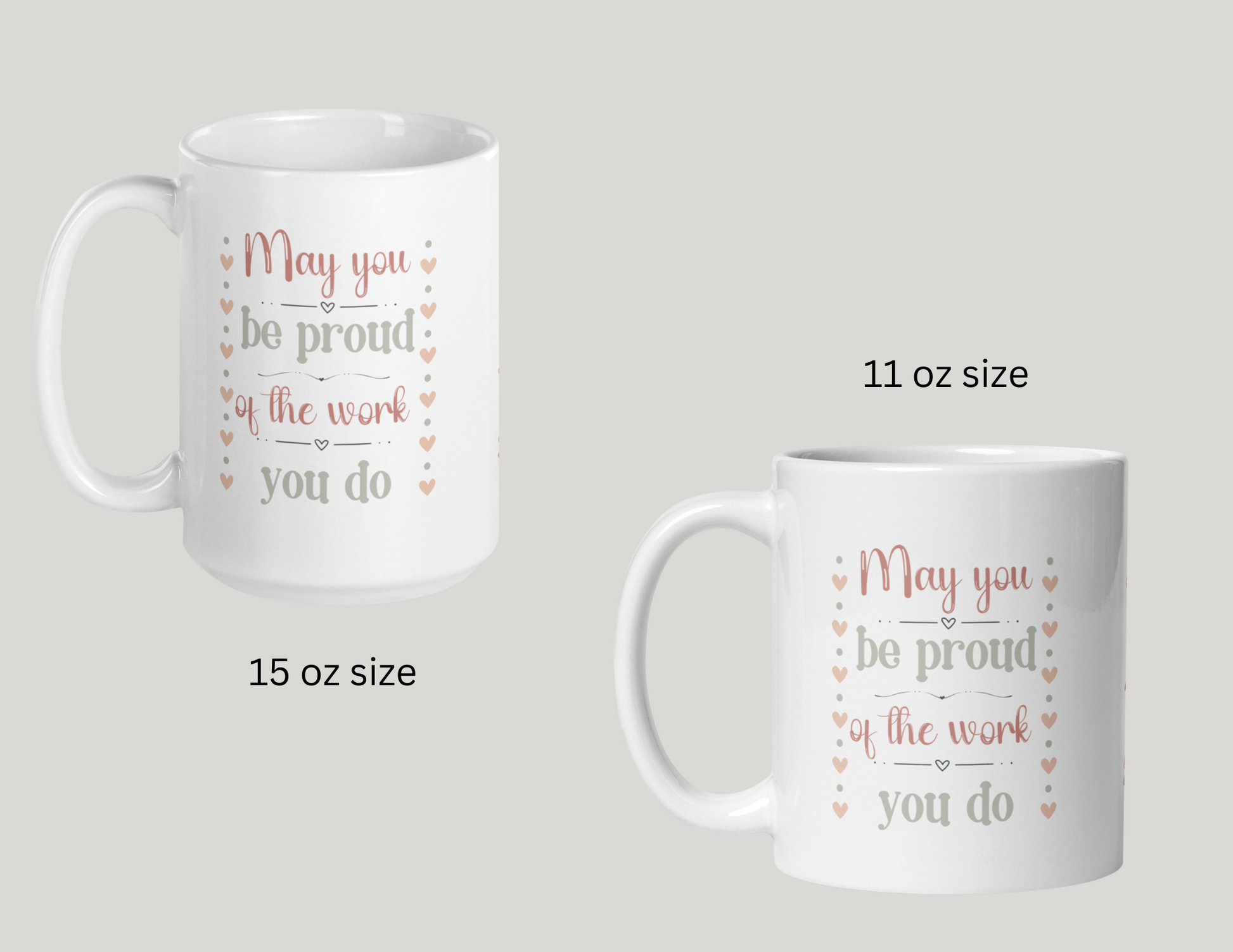 Personalized Ceramic Mug - "Proud of the Work You Do" Message for ABA Professional, Therapist, or Teacher Affordable ABA Materials
