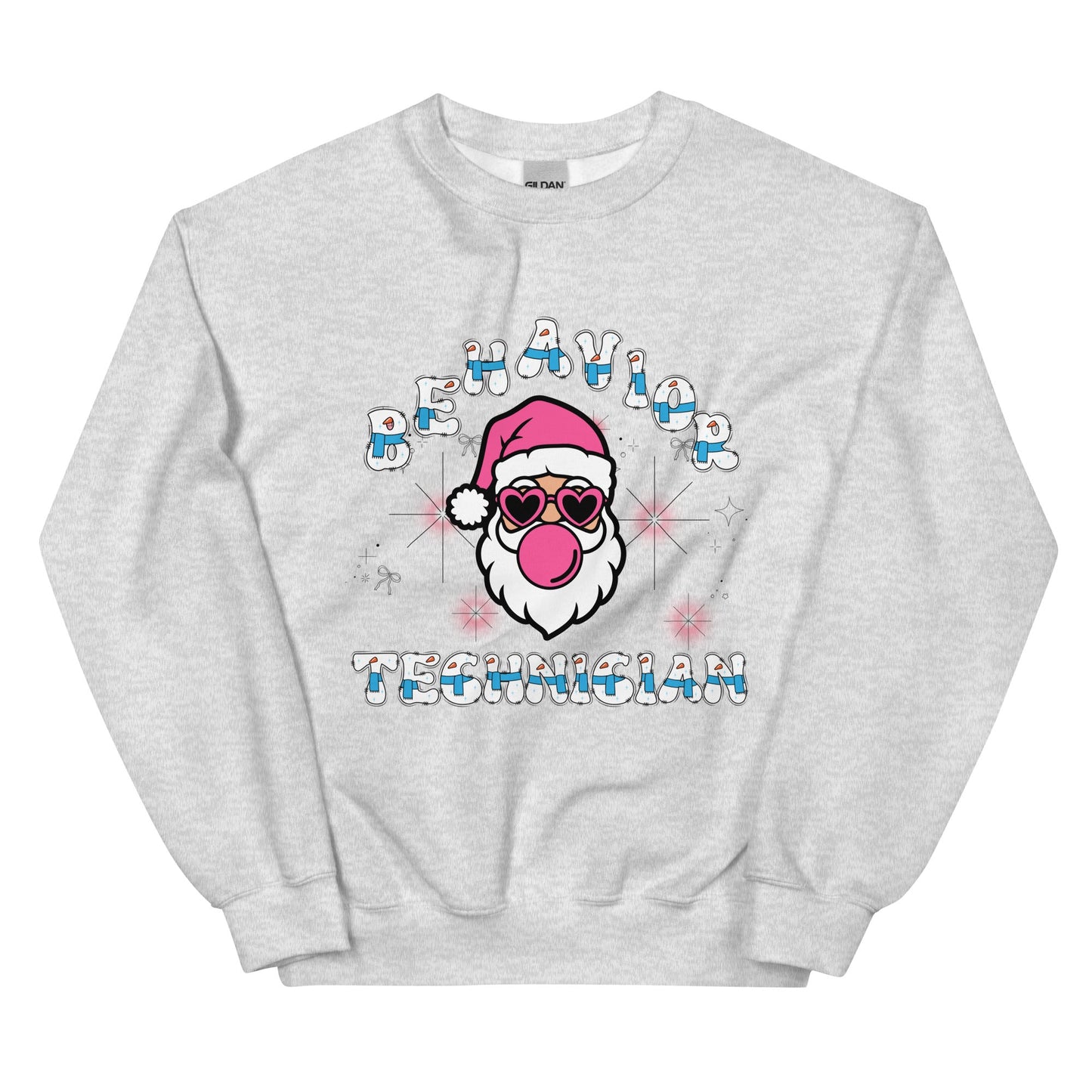 Bubble-Blowing Santa Behavior Technician Sweater Unisex Christmas Sweatshirt Affordable ABA Materials