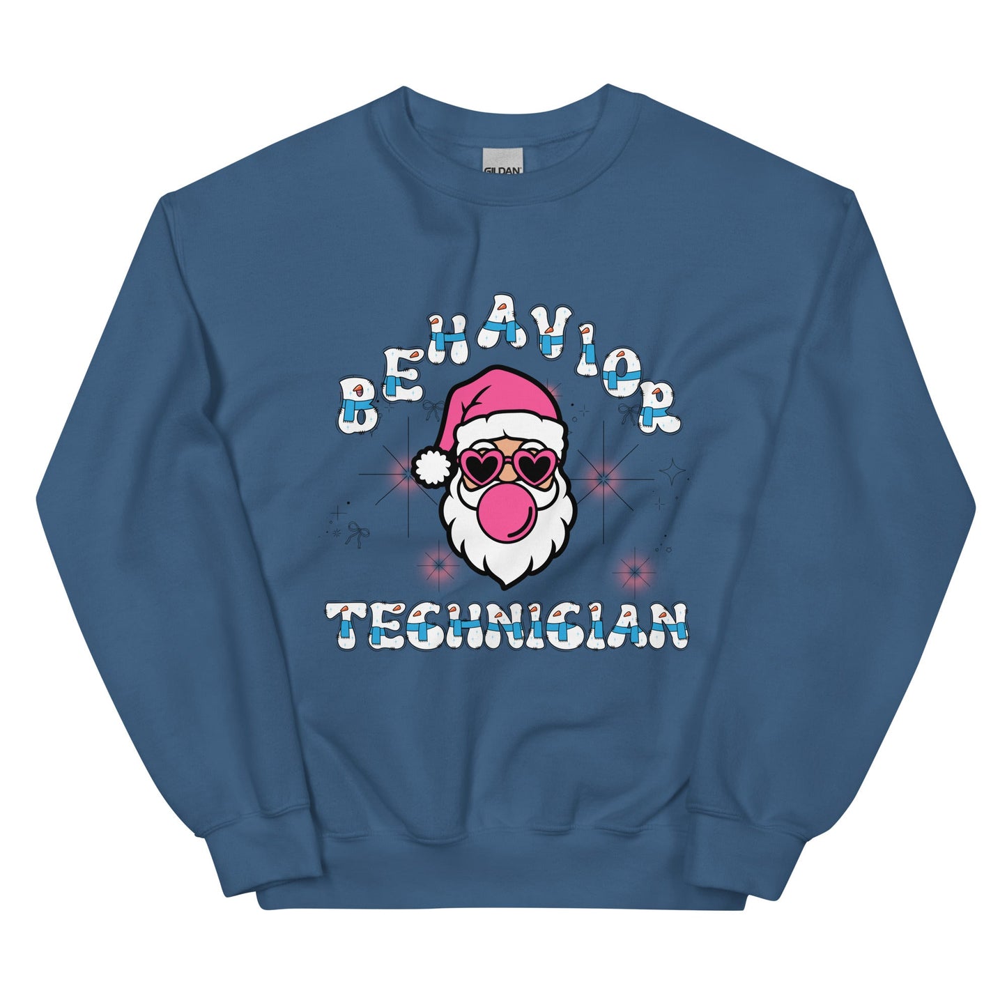 Bubble-Blowing Santa Behavior Technician Sweater Unisex Christmas Sweatshirt Affordable ABA Materials
