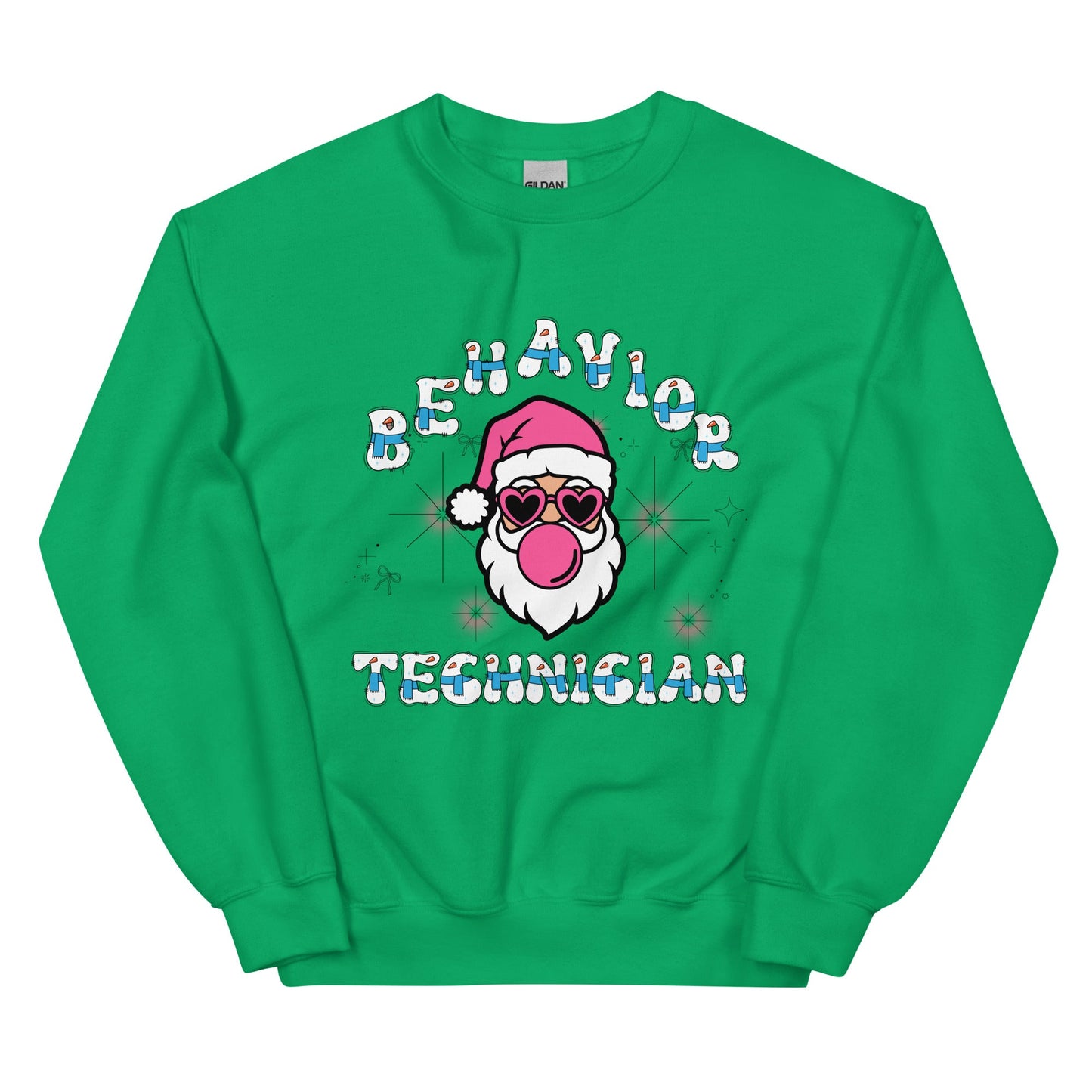 Bubble-Blowing Santa Behavior Technician Sweater Unisex Christmas Sweatshirt Affordable ABA Materials